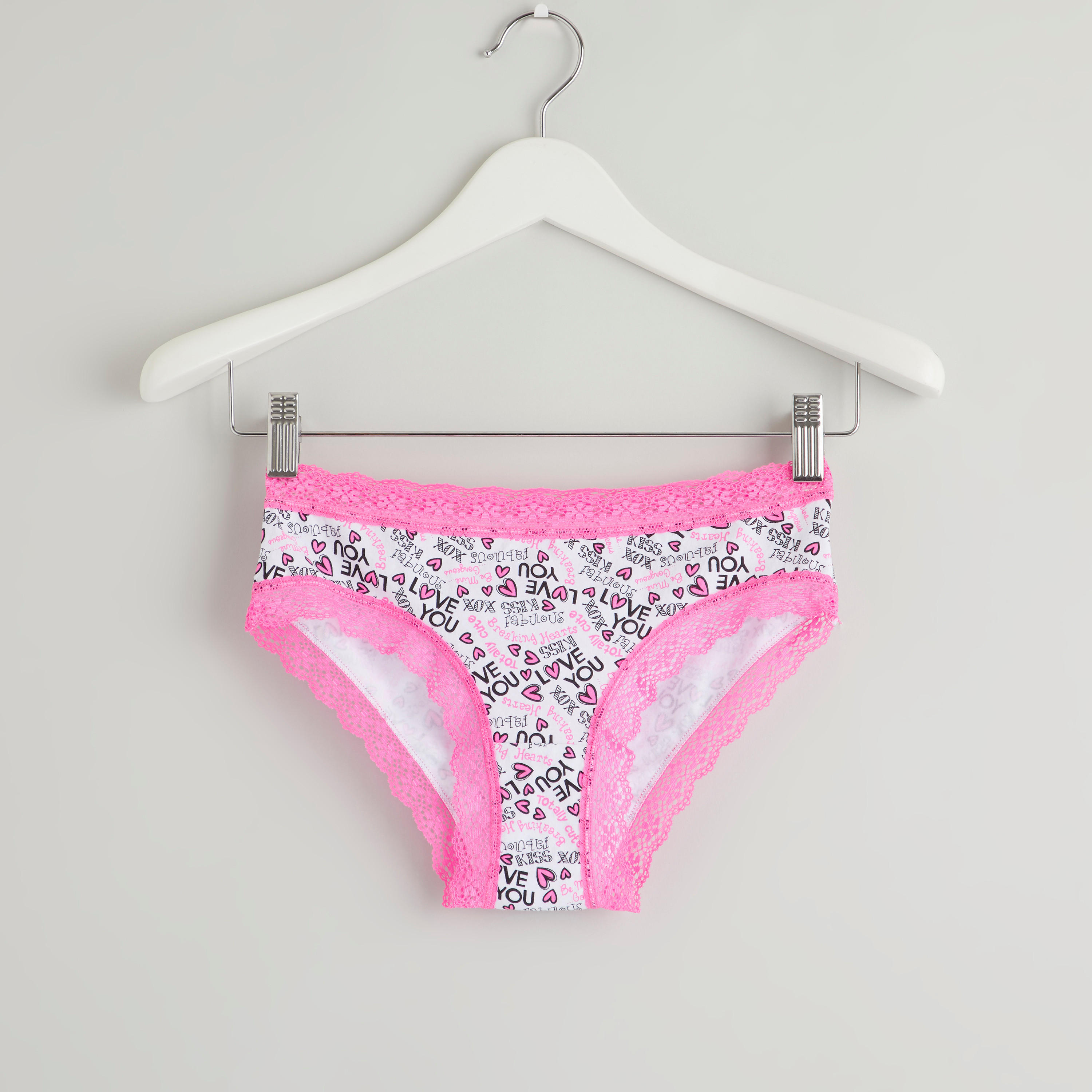 سراويل داخلية بخصر مطّاطي وتفاصيل دانتيل وطبعات-women-clothing-lingerie-panties-image-1