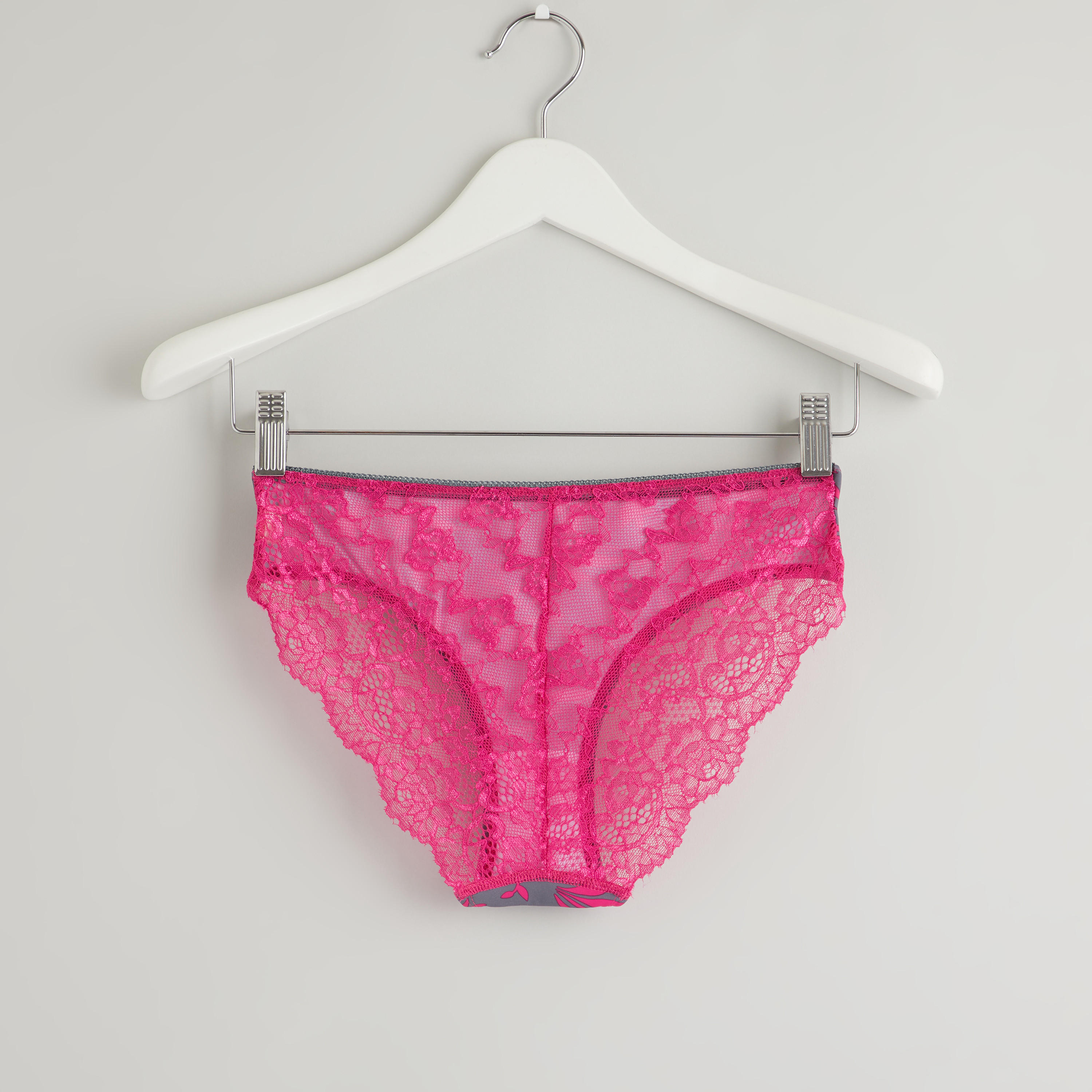 سراويل داخلية بخصر مطّاطي وتفاصيل دانتيل وطبعات-women-clothing-lingerie-panties-image-2