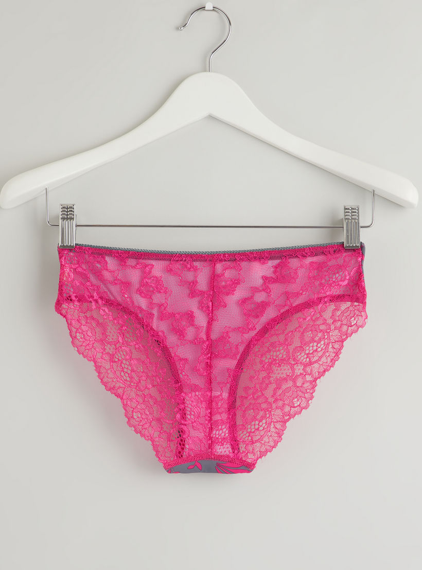 سراويل داخلية بخصر مطّاطي وتفاصيل دانتيل وطبعات-women-clothing-lingerie-panties-image-2