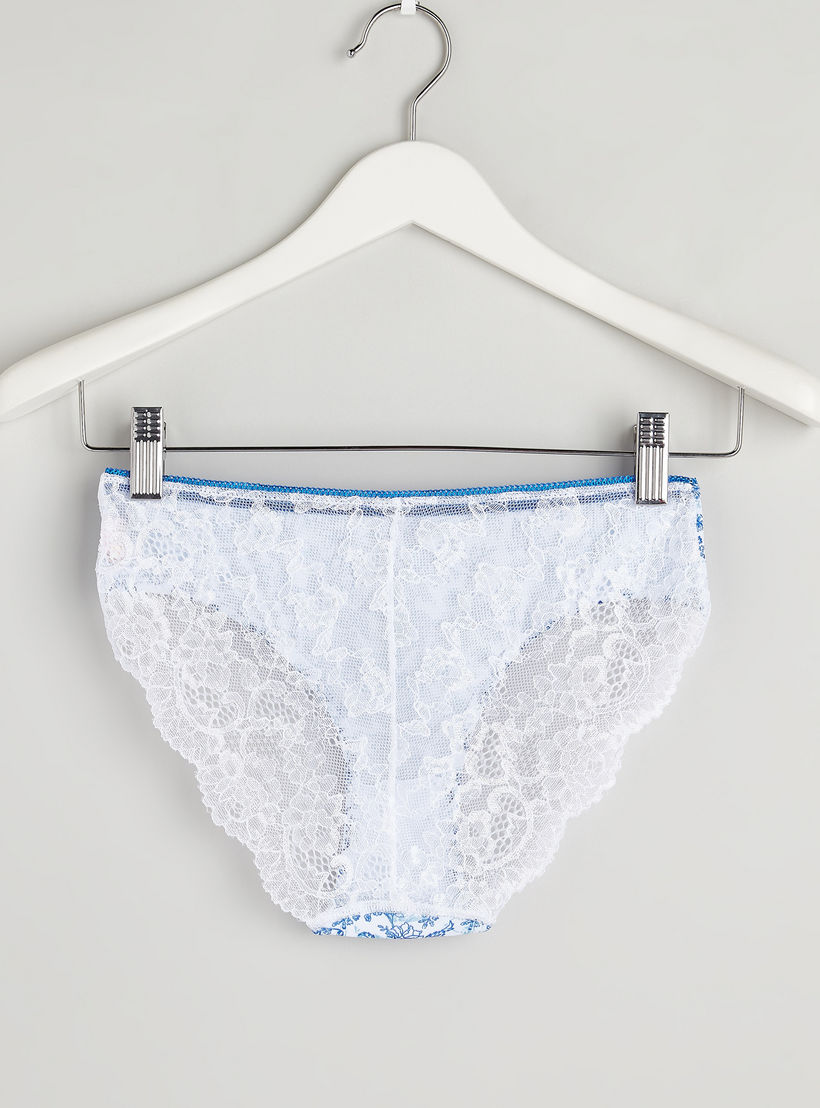 سراويل داخلية بخصر مطّاطي وتفاصيل دانتيل وطبعات-women-clothing-lingerie-panties-image-2