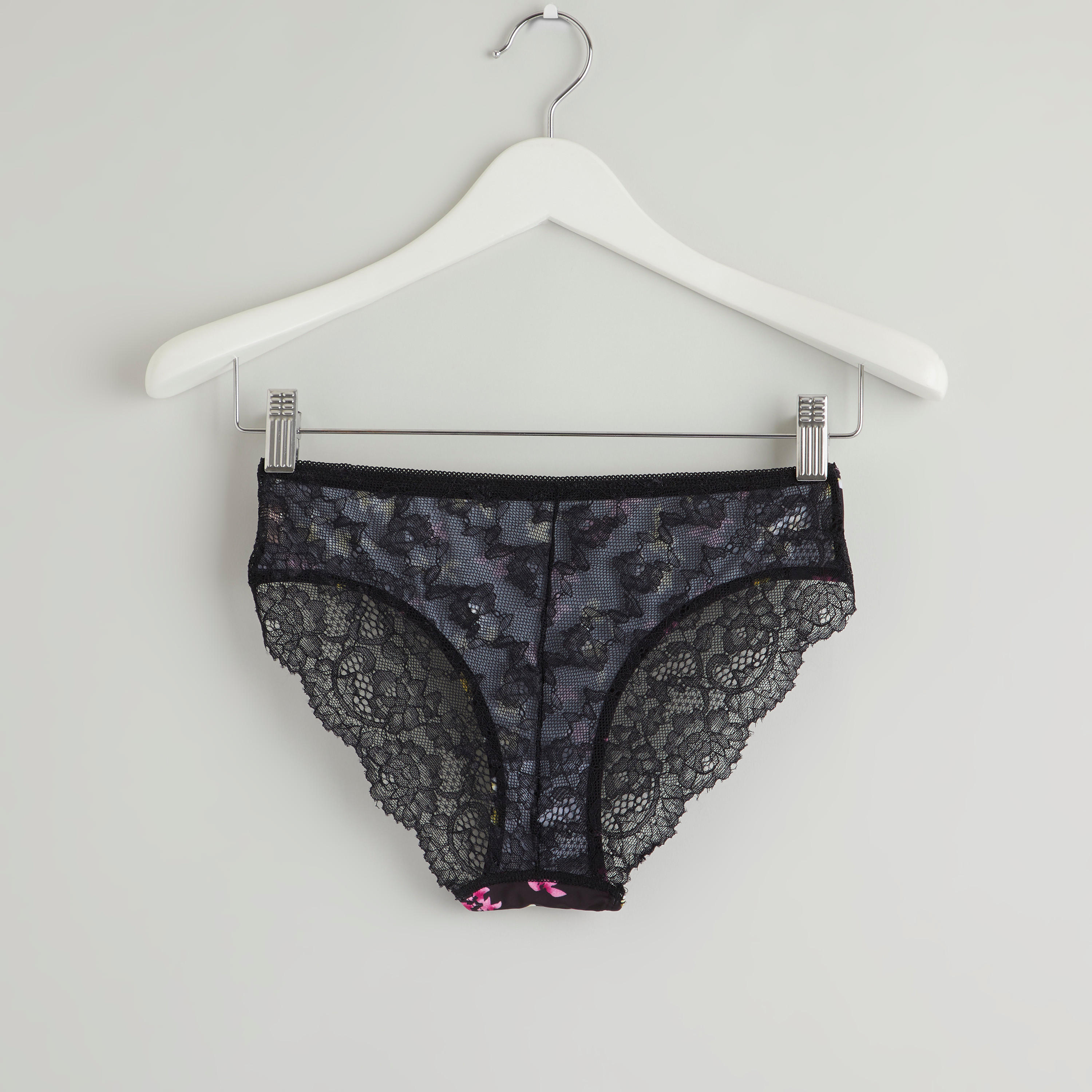 سراويل داخلية بخصر مطّاطي وتفاصيل دانتيل وطبعات-women-clothing-lingerie-panties-image-2