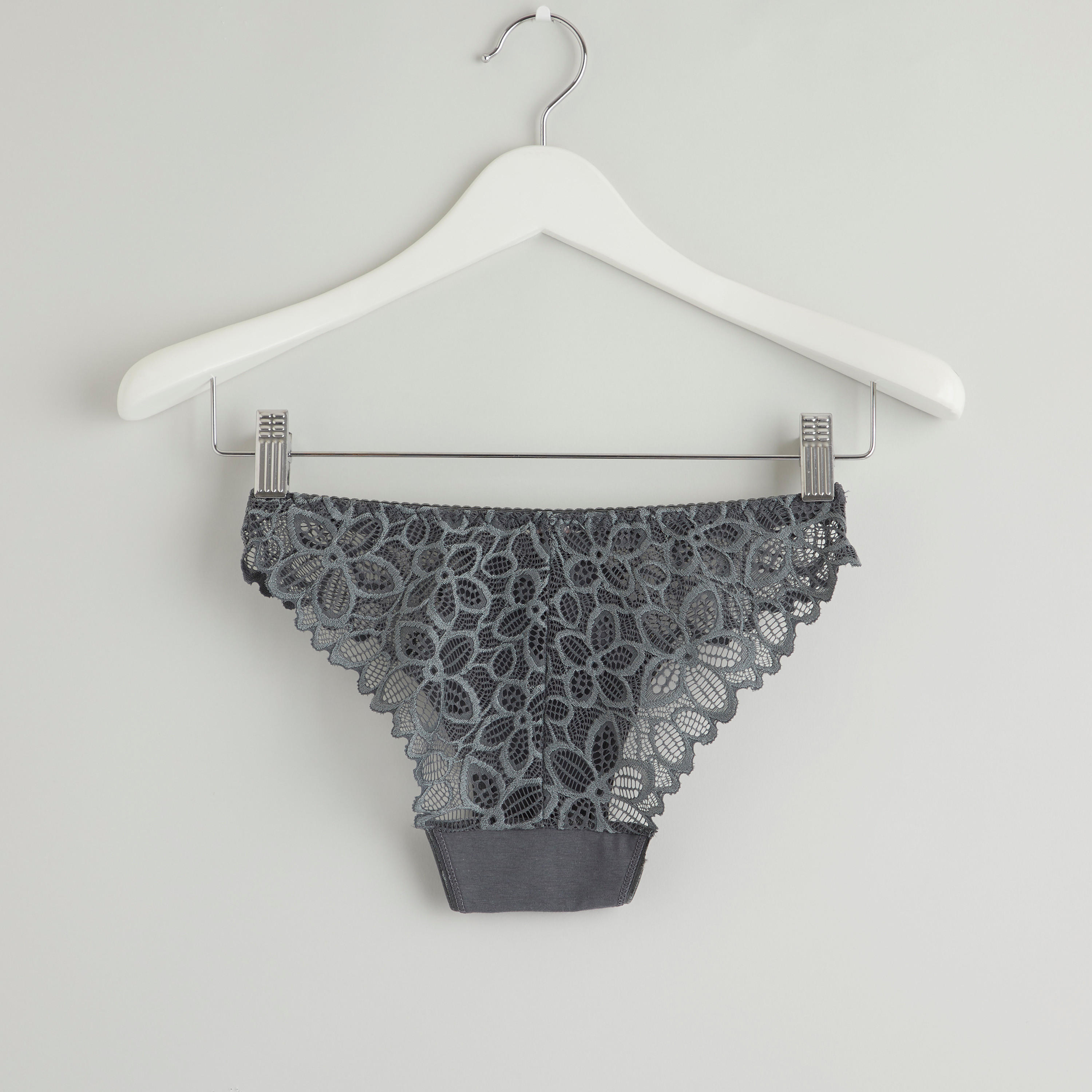 سروال بيكيني بخصر مطّاطي وتفاصيل دانتيل-women-clothing-lingerie-panties-image-2