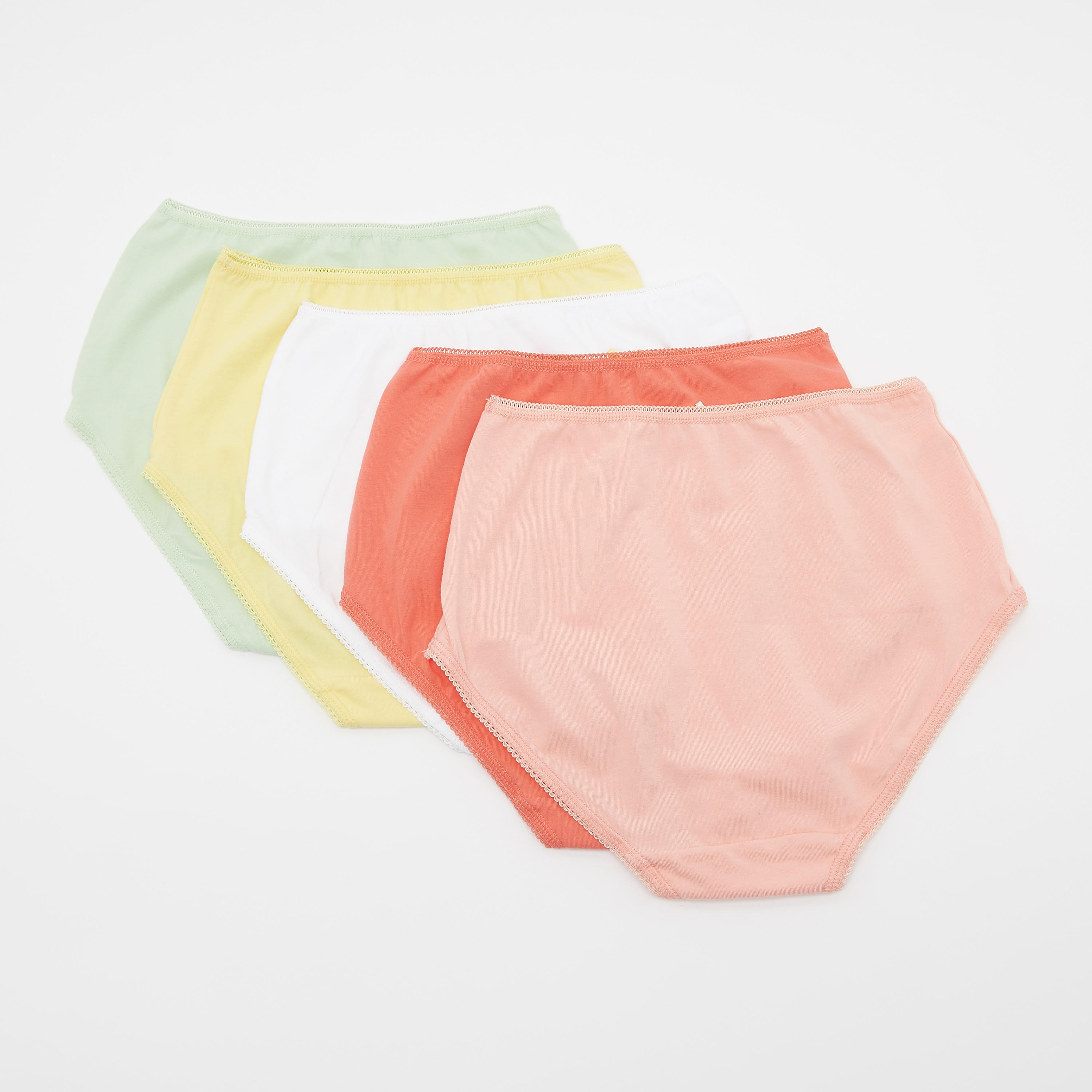 سراويل داخلية كلاسيكية متنوعة بخصر مطّاطي - طقم من 5 قطع-women-clothing-lingerie-panties-image-3