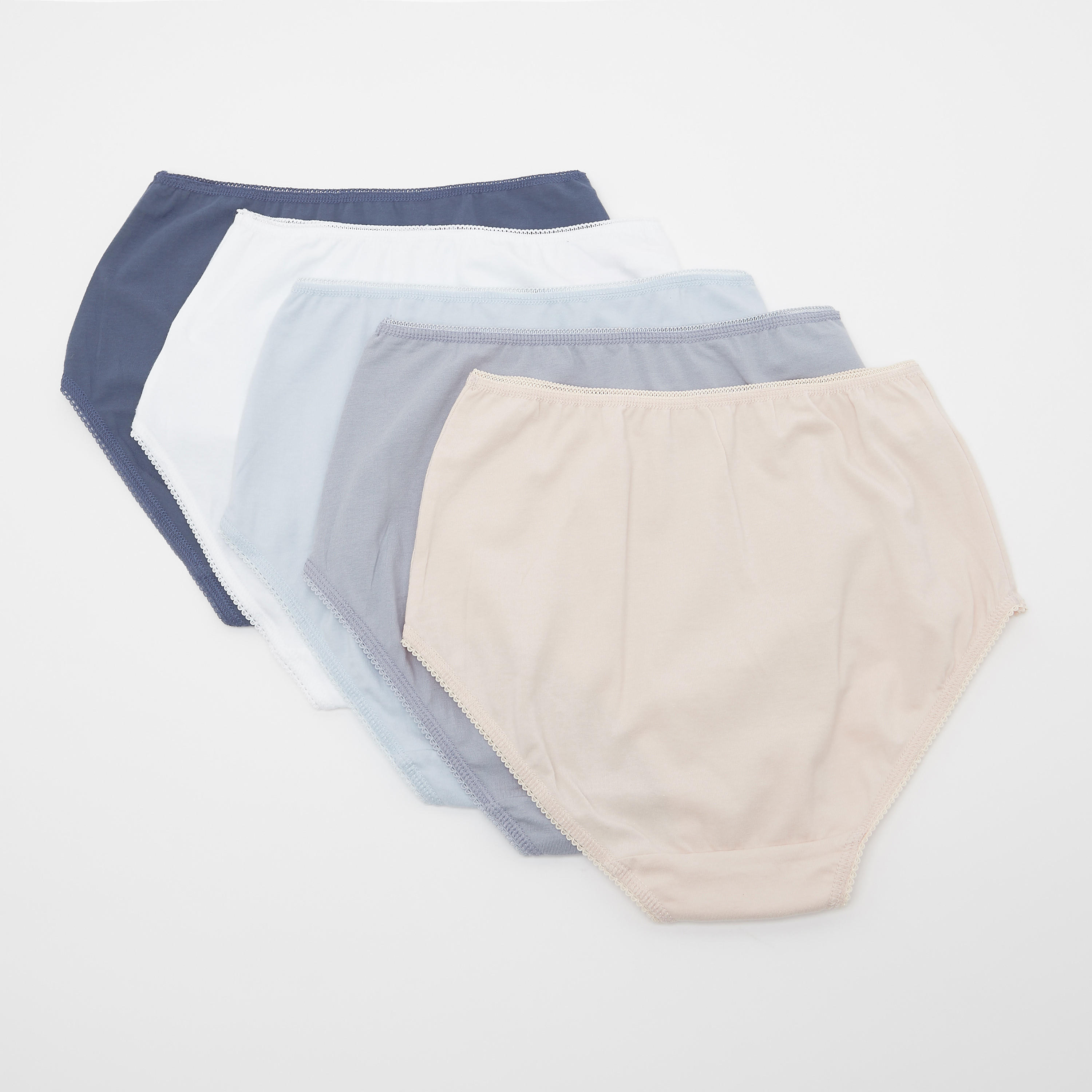 سراويل داخلية كلاسيكية متنوعة بخصر مطّاطي - طقم من 5 قطع-women-clothing-lingerie-panties-image-2