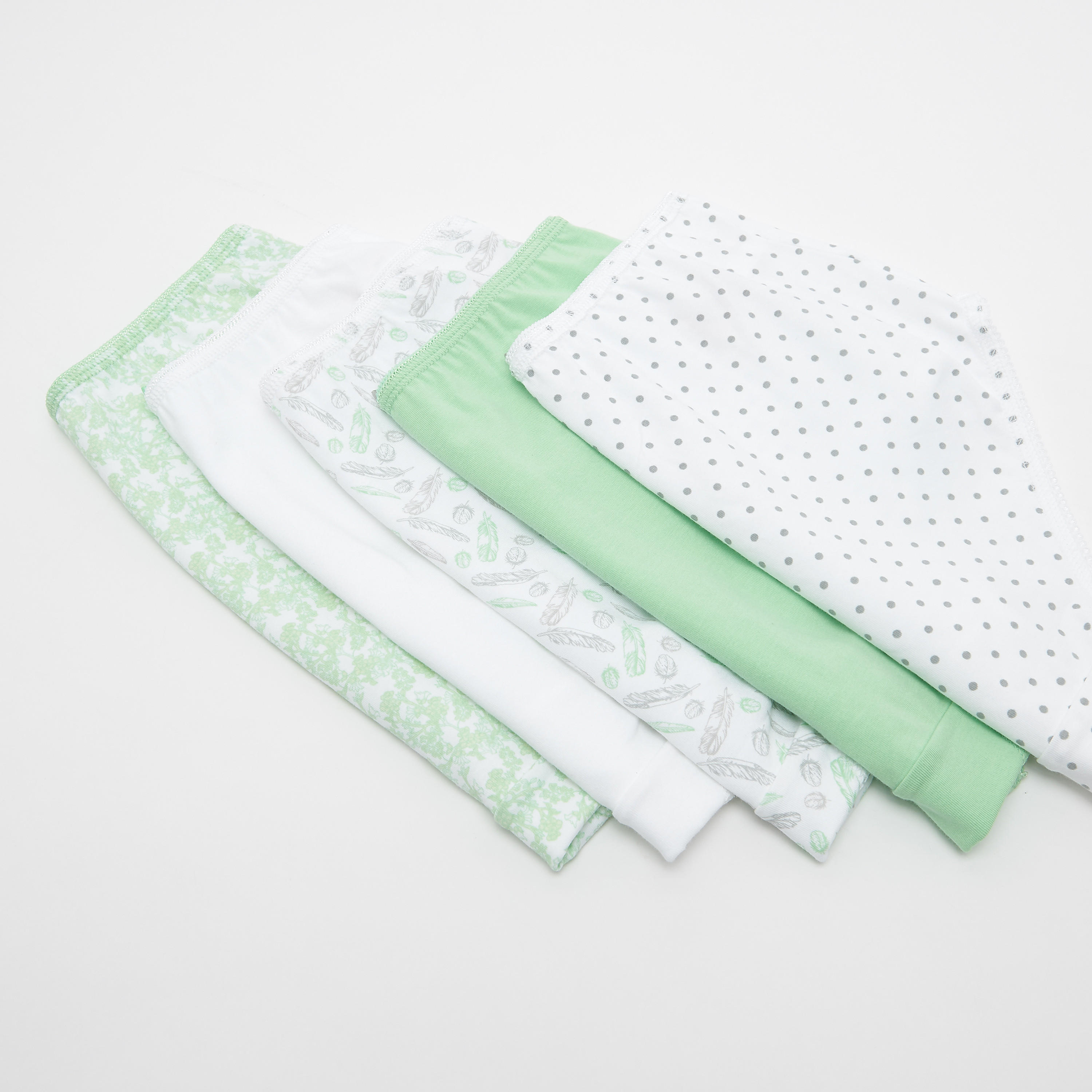 سراويل داخلية كلاسيكية متنوعة بخصر مطّاطي - طقم من 5 قطع-women-clothing-lingerie-panties-image-3