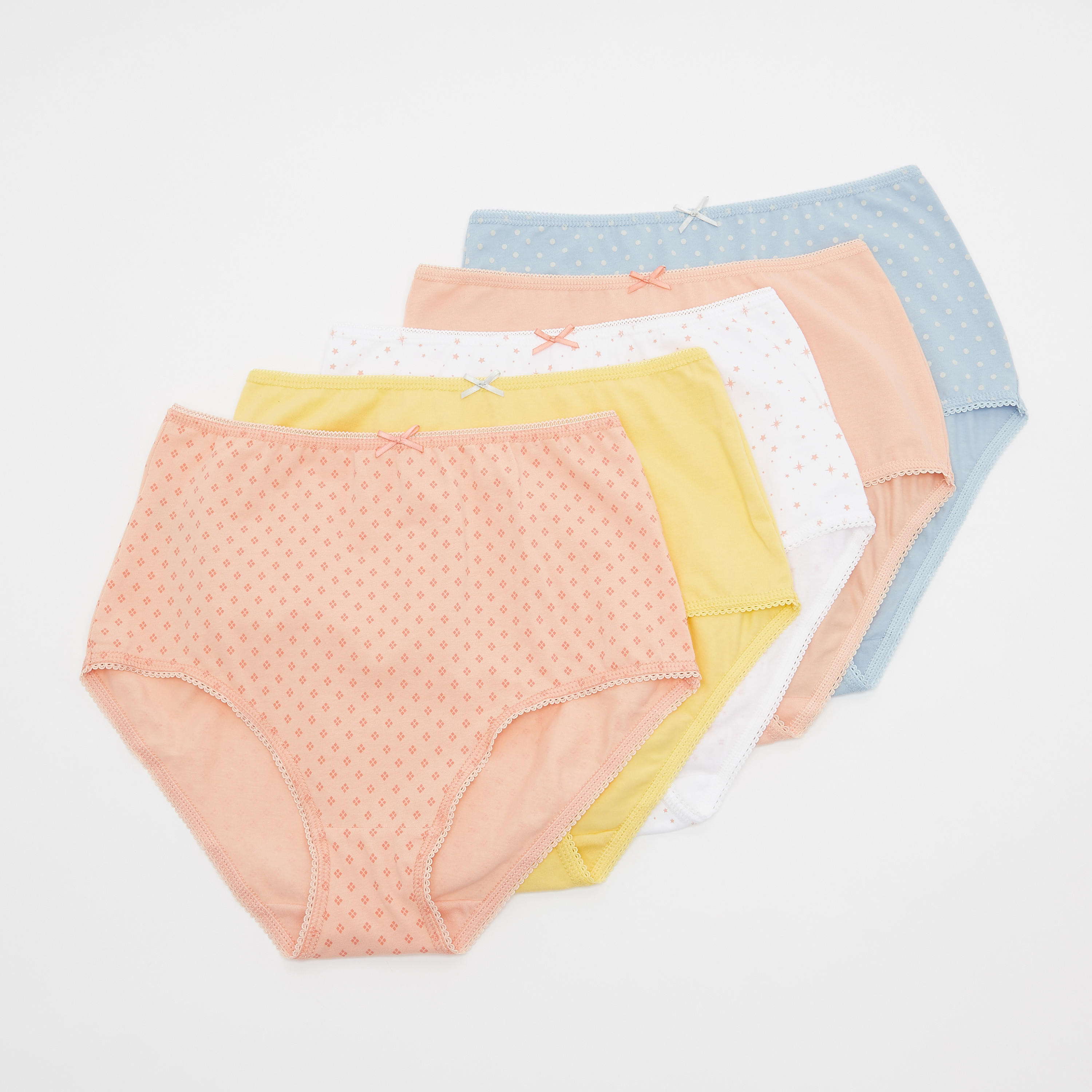 Set of 5 - Assorted Classic Briefs with Elasticised Waistband-women-clothing-lingerie-panties-image-1