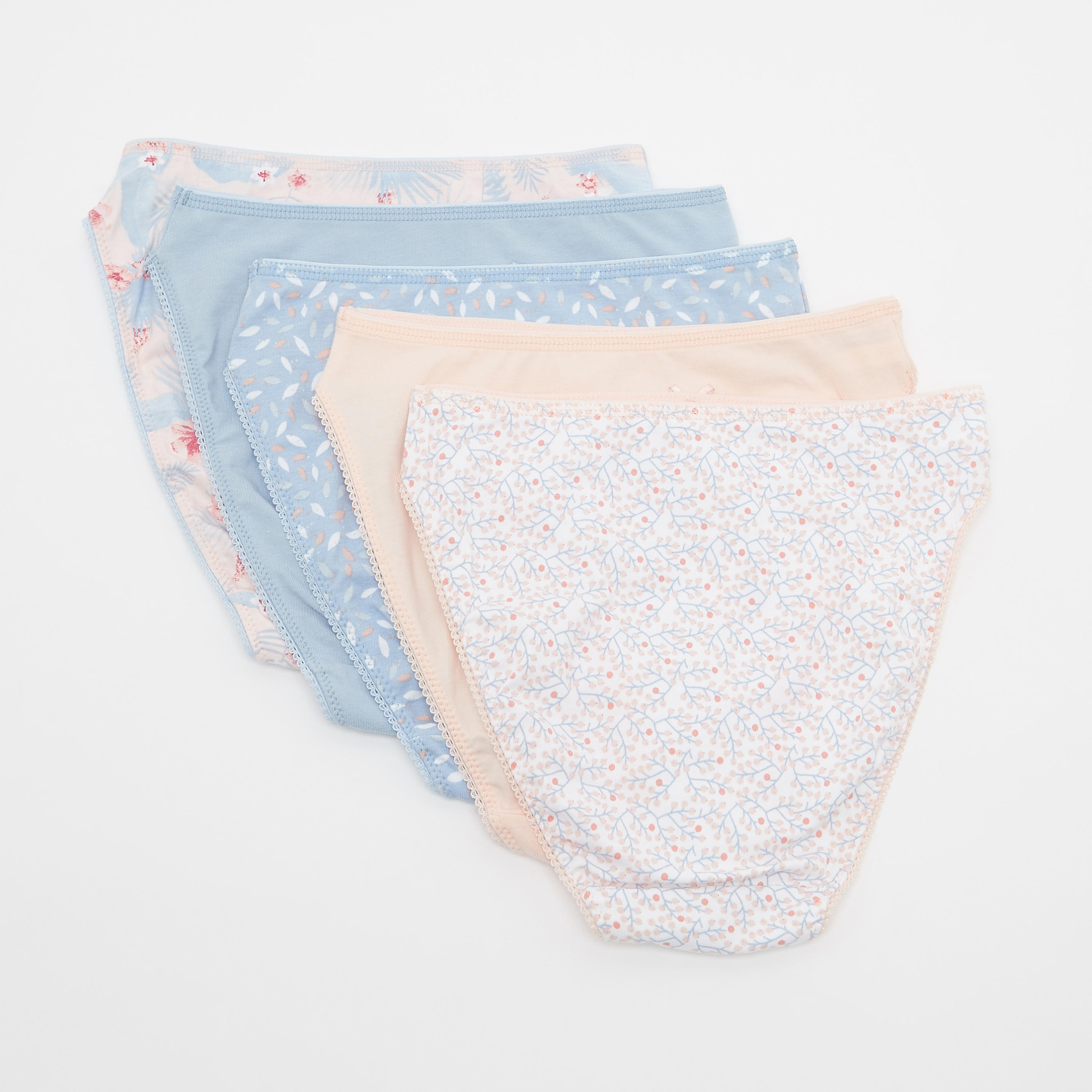 سراويل داخلية هيبستر متنوعة بتفاصيل دانتيل- طقم من 5-women-clothing-lingerie-panties-image-2
