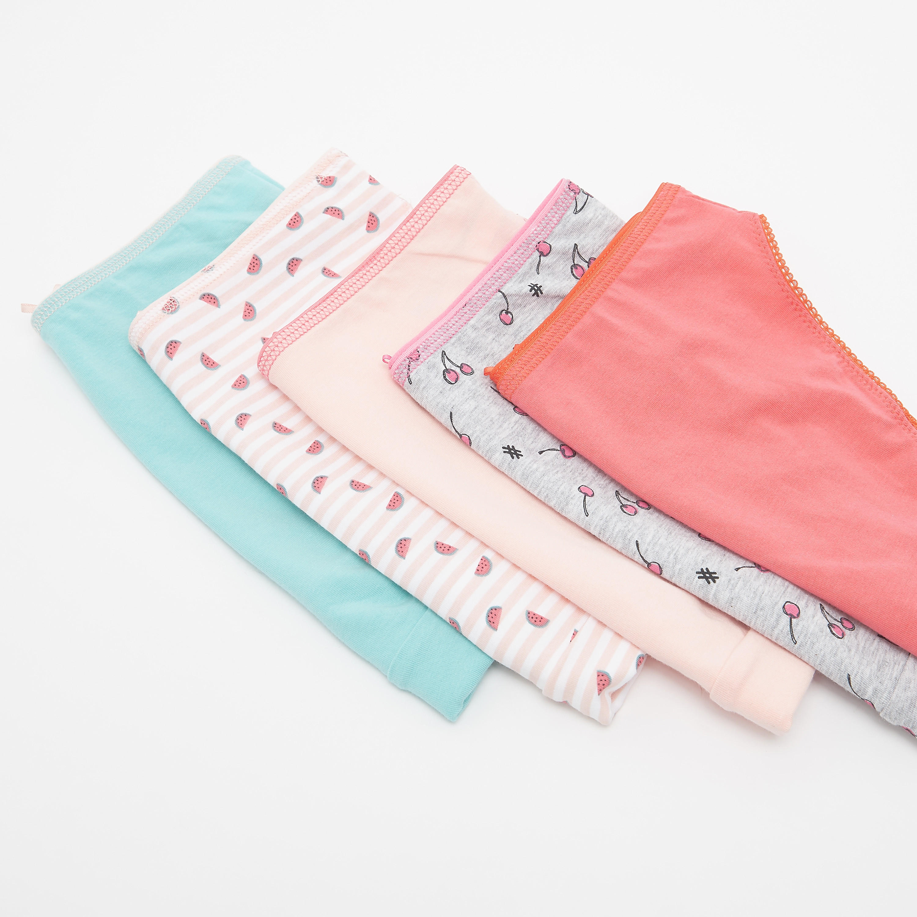 سراويل داخلية مرتفعة متنوعة بتفاصيل دانتيل - طقم من 5 قطع-women-clothing-lingerie-panties-image-3