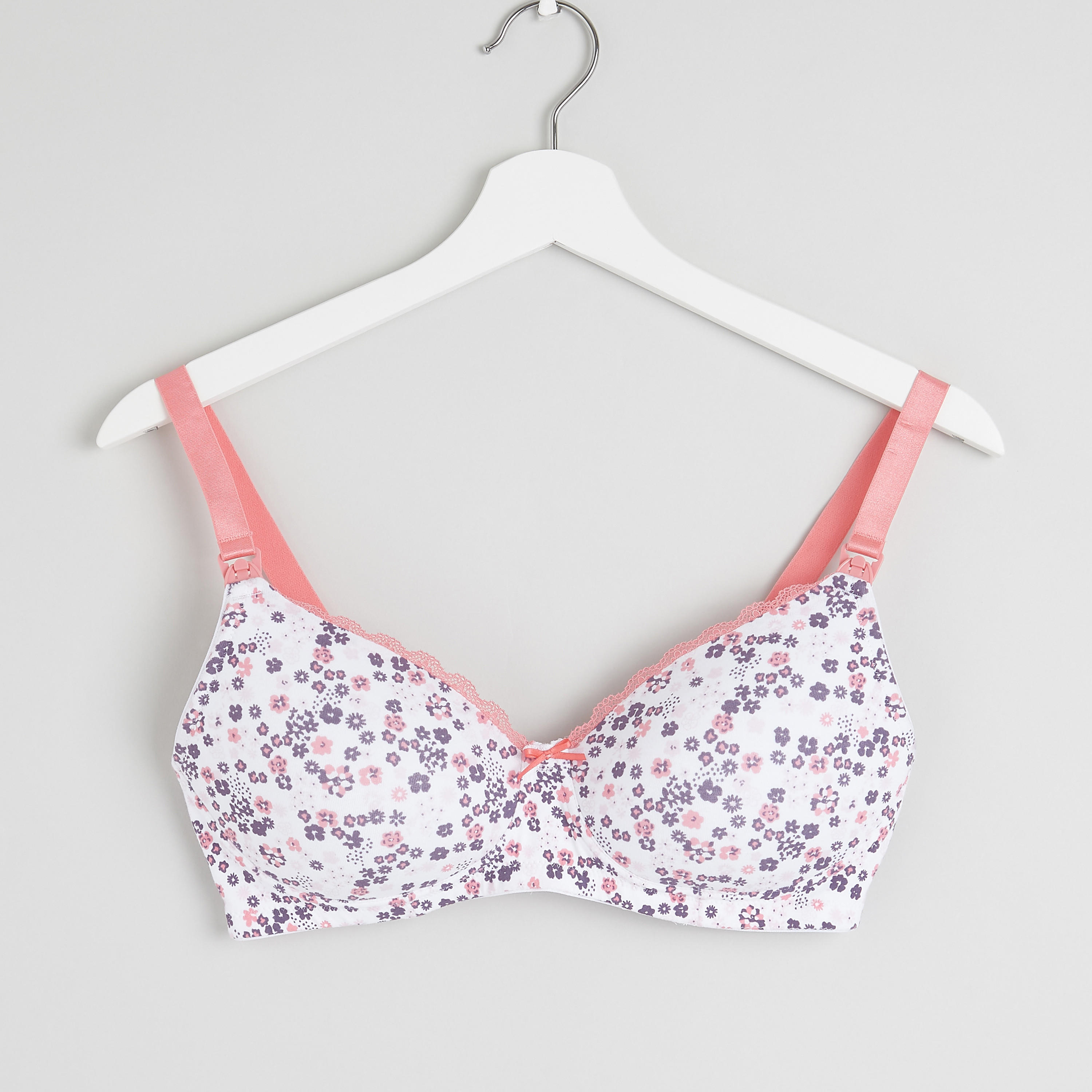 صدرية تيشيرت مبطنة بطبعات أزهار وخطآف إغلاق-women-clothing-lingerie-bras-image-1