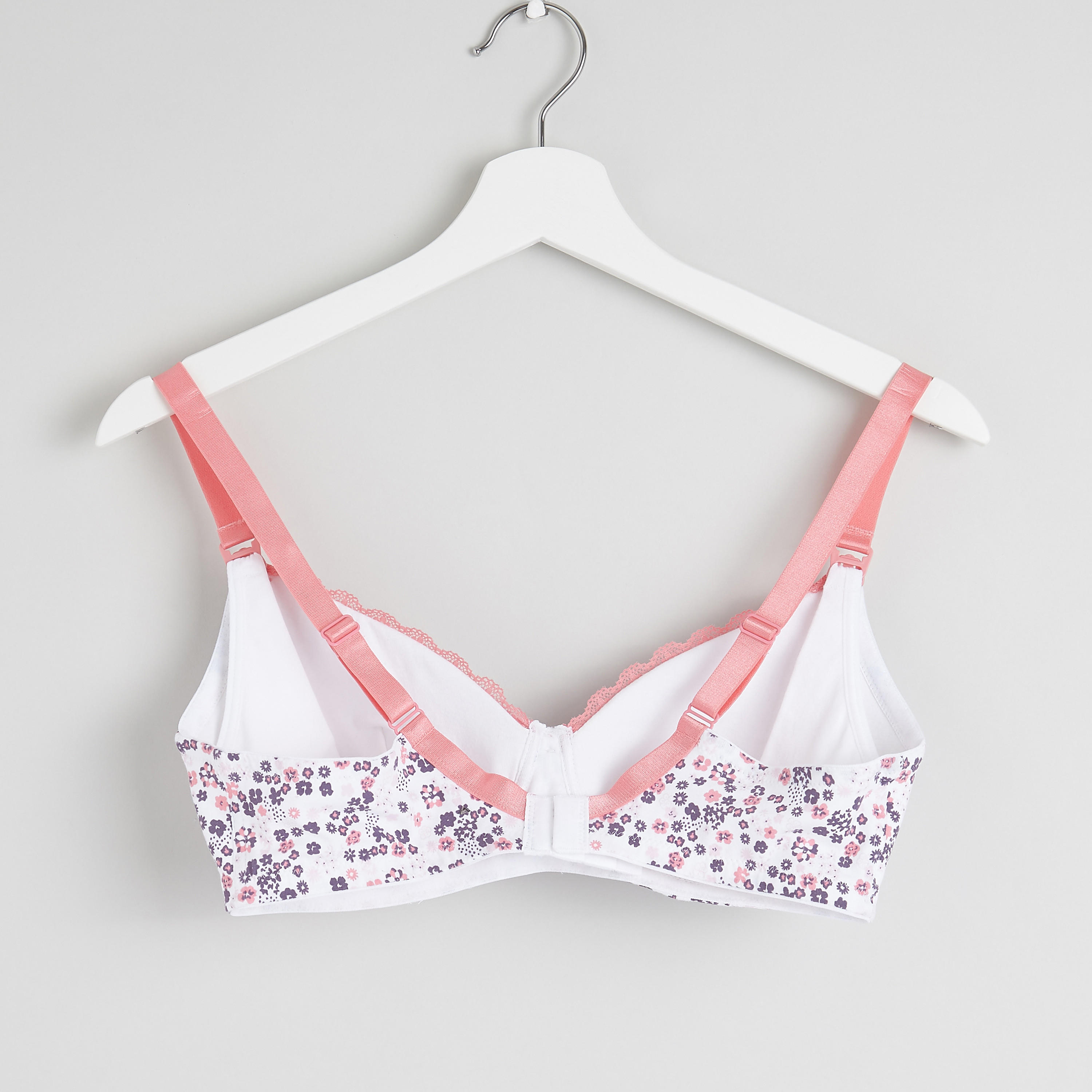 صدرية تيشيرت مبطنة بطبعات أزهار وخطآف إغلاق-women-clothing-lingerie-bras-image-3