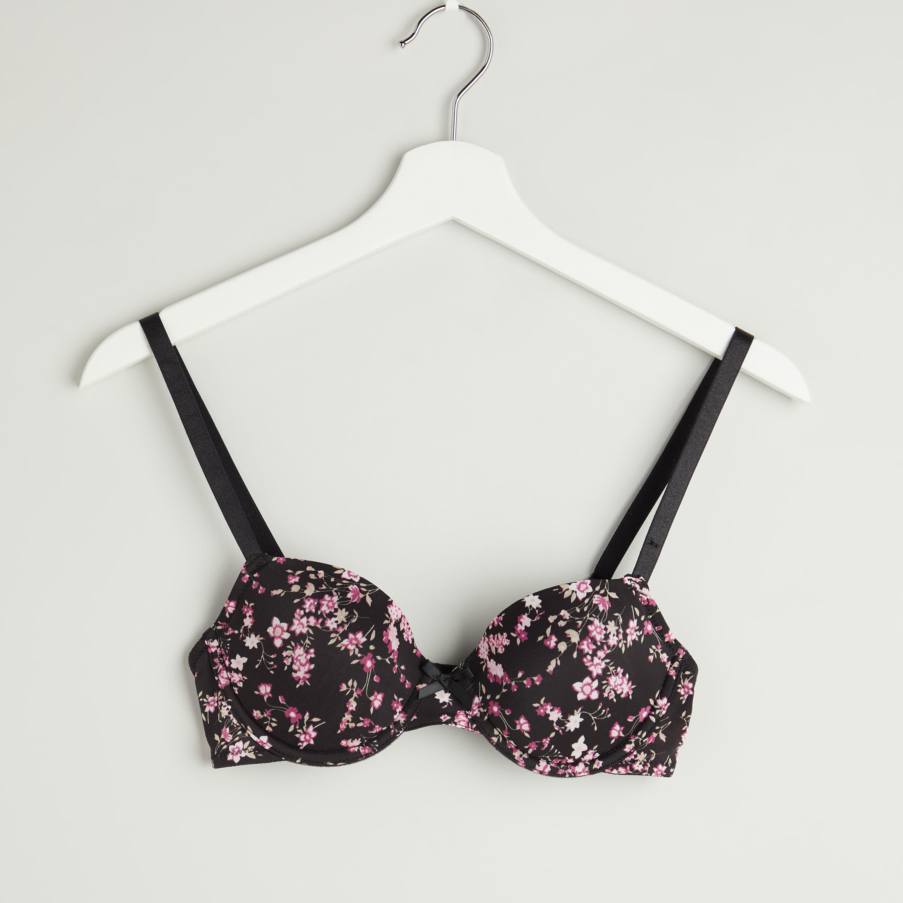 Set of 2 - Assorted Padded Plunge Bra with Hook and Eye Closure-women-clothing-lingerie-bras-image-2
