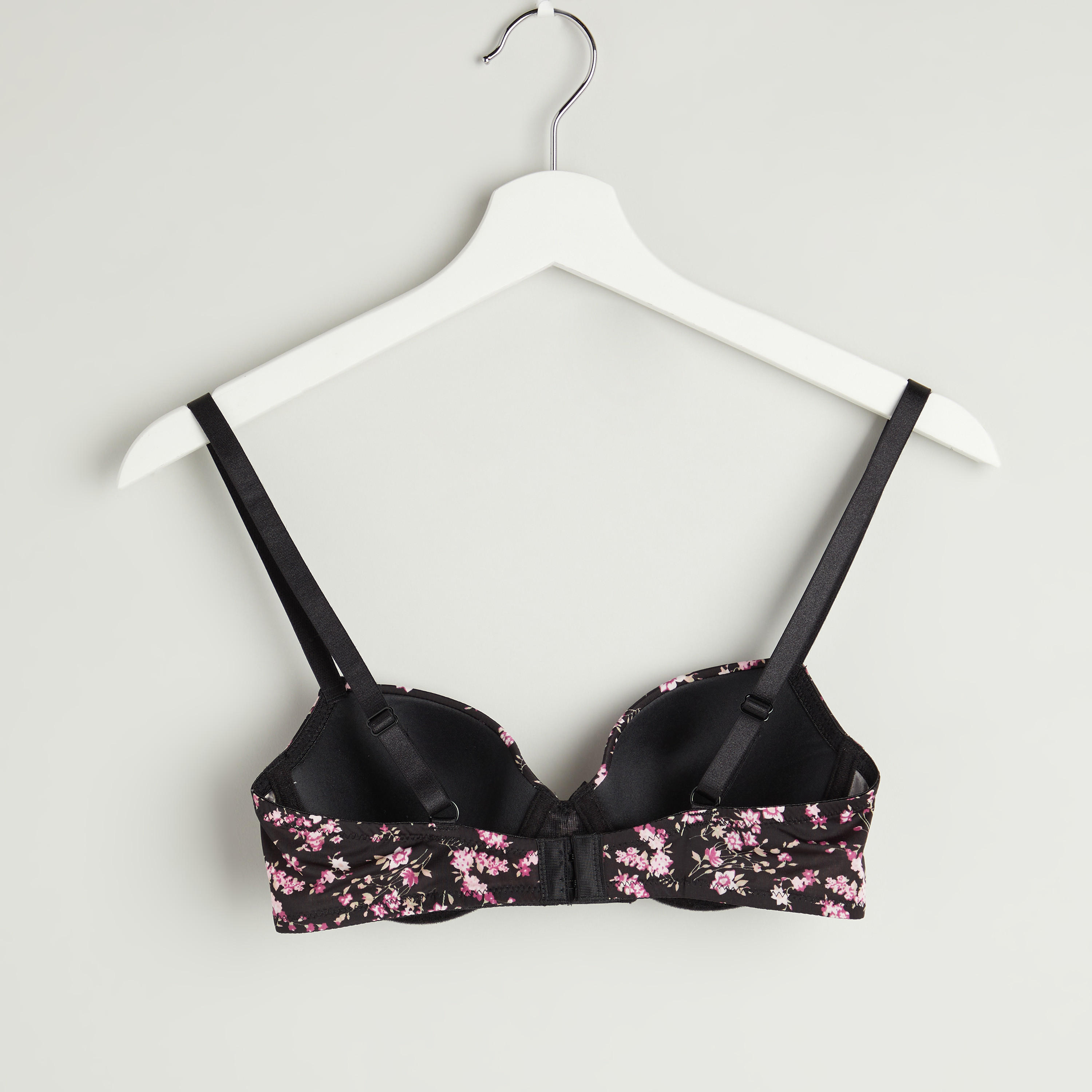 Set of 2 - Assorted Padded Plunge Bra with Hook and Eye Closure-women-clothing-lingerie-bras-image-3