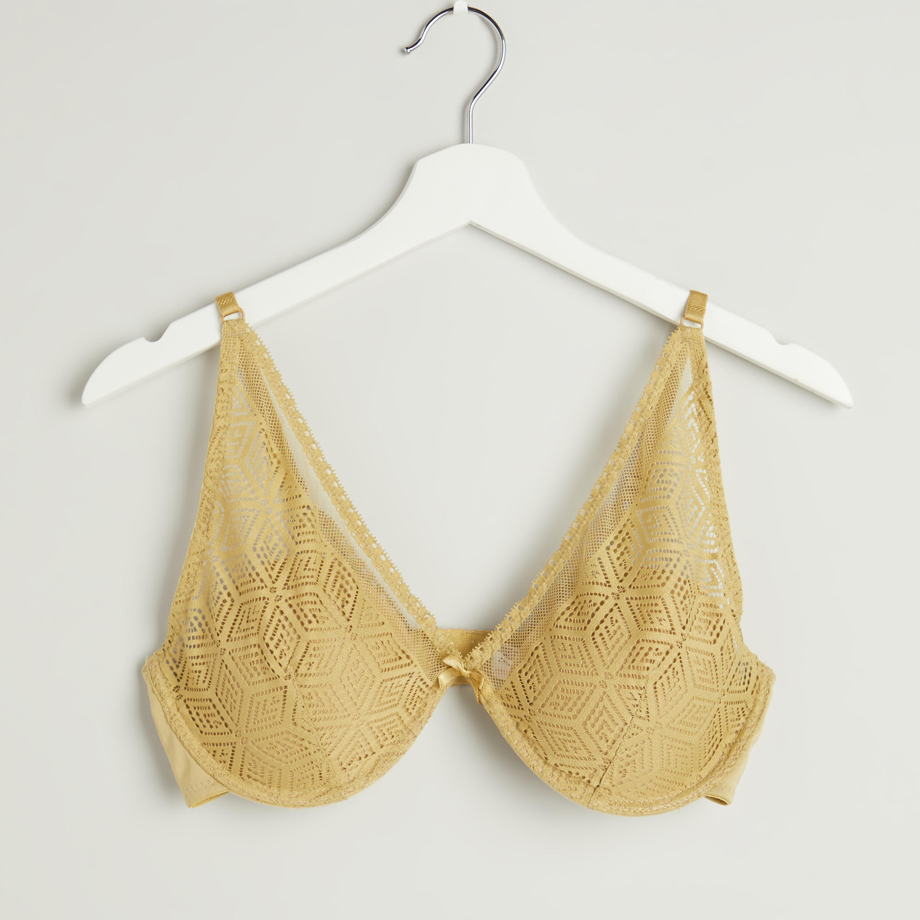 صدريّة مبطّنة بتقليمات دانتيل مع ملابس داخلية - طقم من قطعتين-women-clothing-lingerie-lingeriesets-image-2