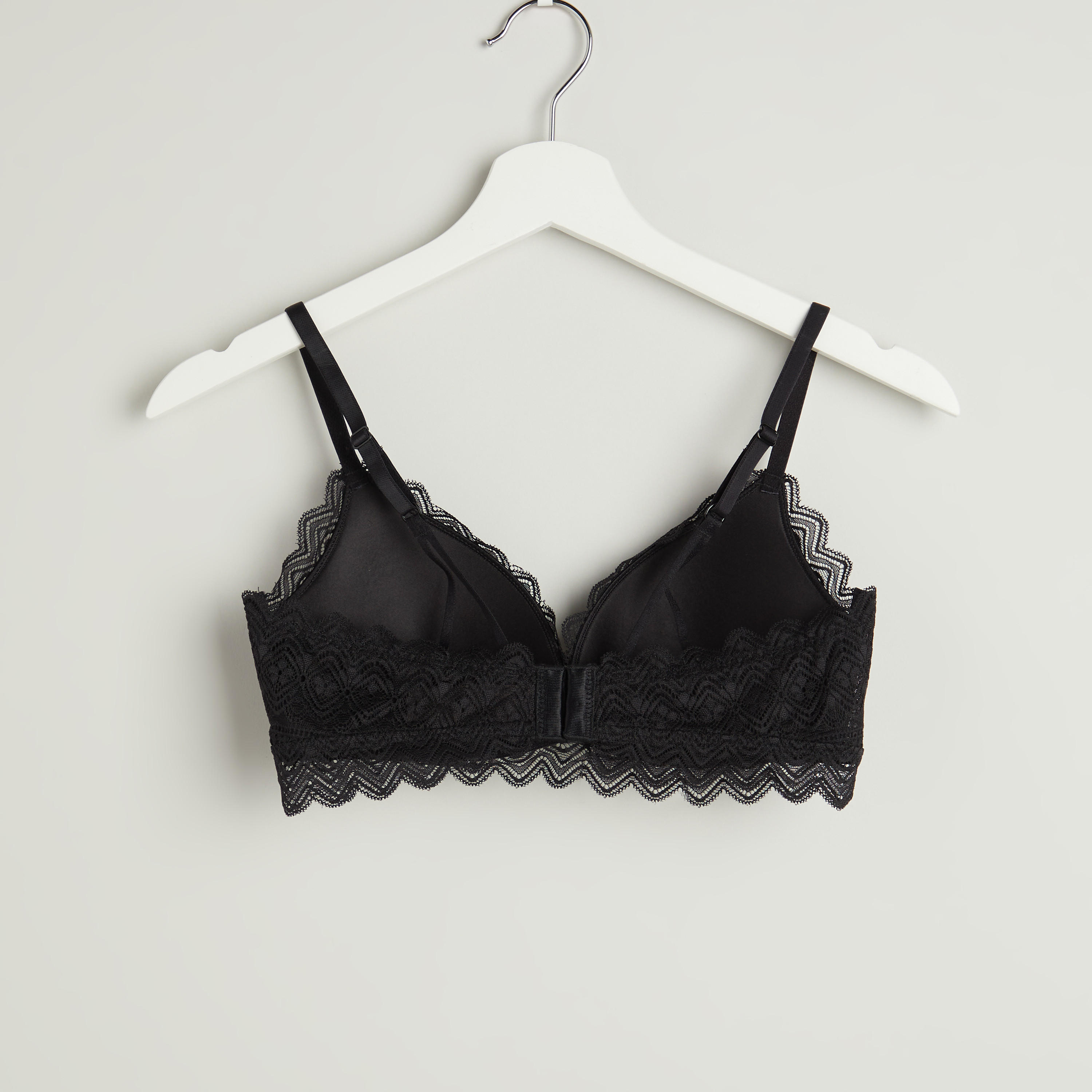 Set of 2 - Lace Padded Plunge Bra with Briefs-women-clothing-lingerie-lingeriesets-image-3