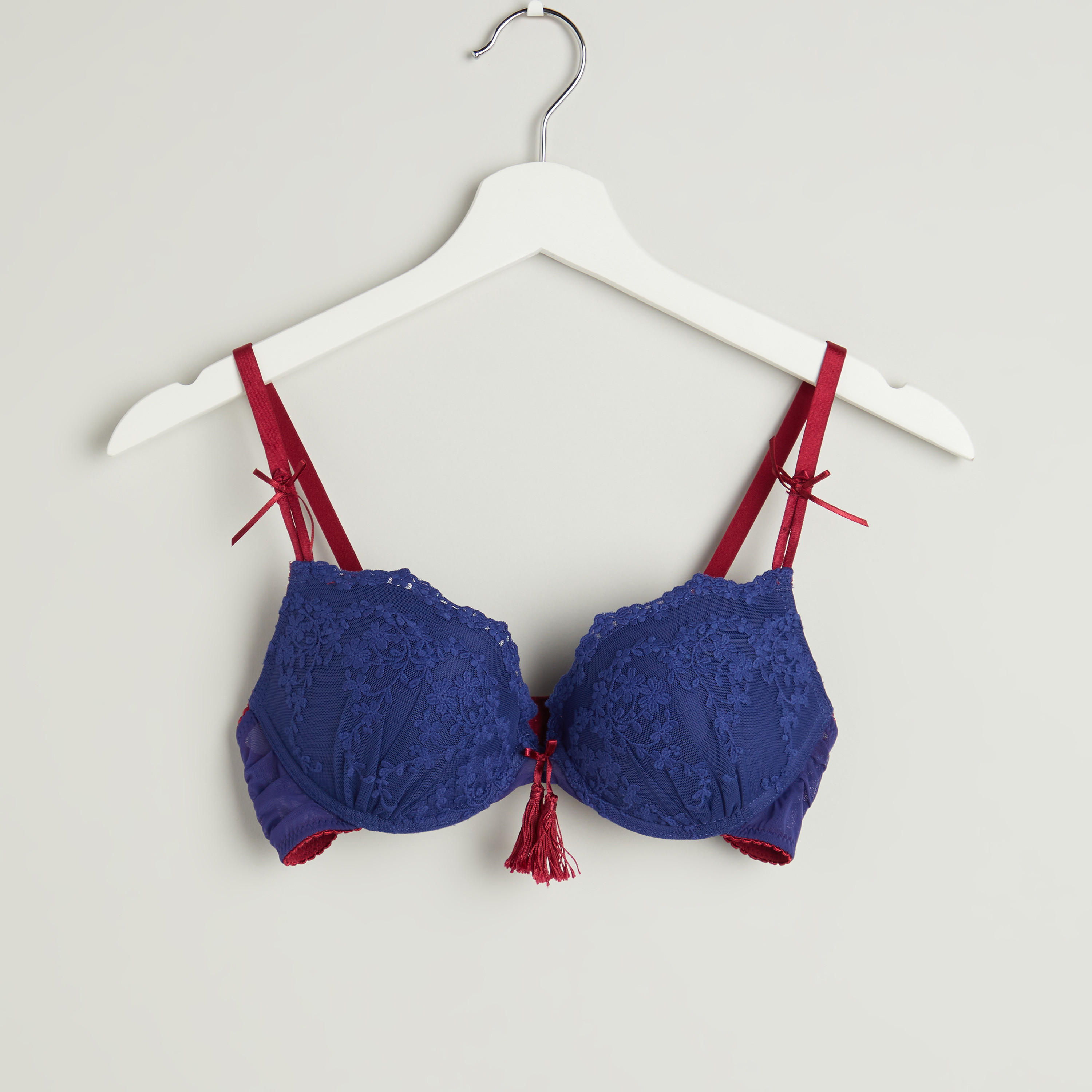 صدريّة مبطّنة بلانج دانتيل مع ملابس داخلية - طقم من قطعتين-women-clothing-lingerie-lingeriesets-image-2