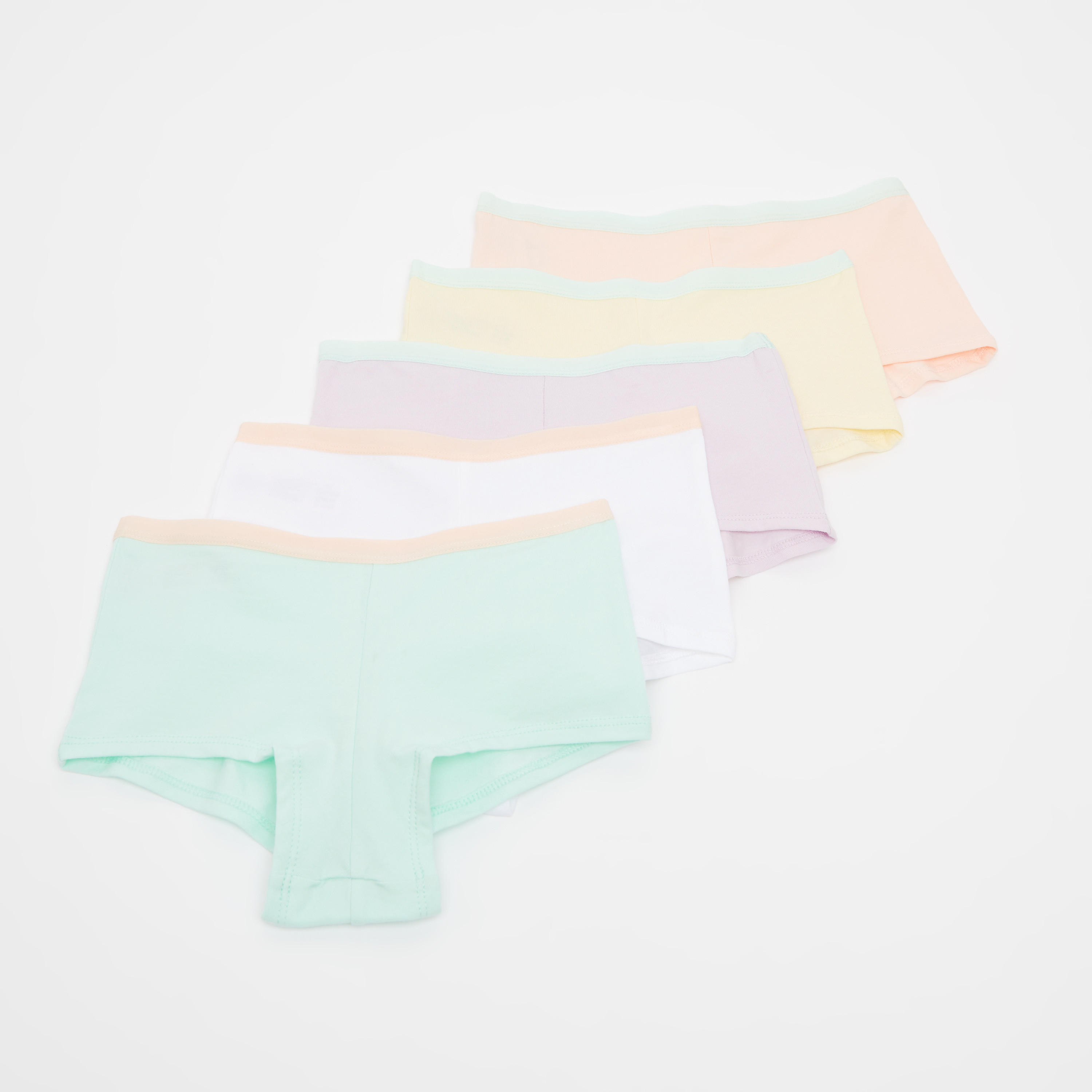 سراويل داخلية بوي شورت متنوعة بخصر مطاطي - طقم من 5 قطع-women-clothing-lingerie-panties-image-4