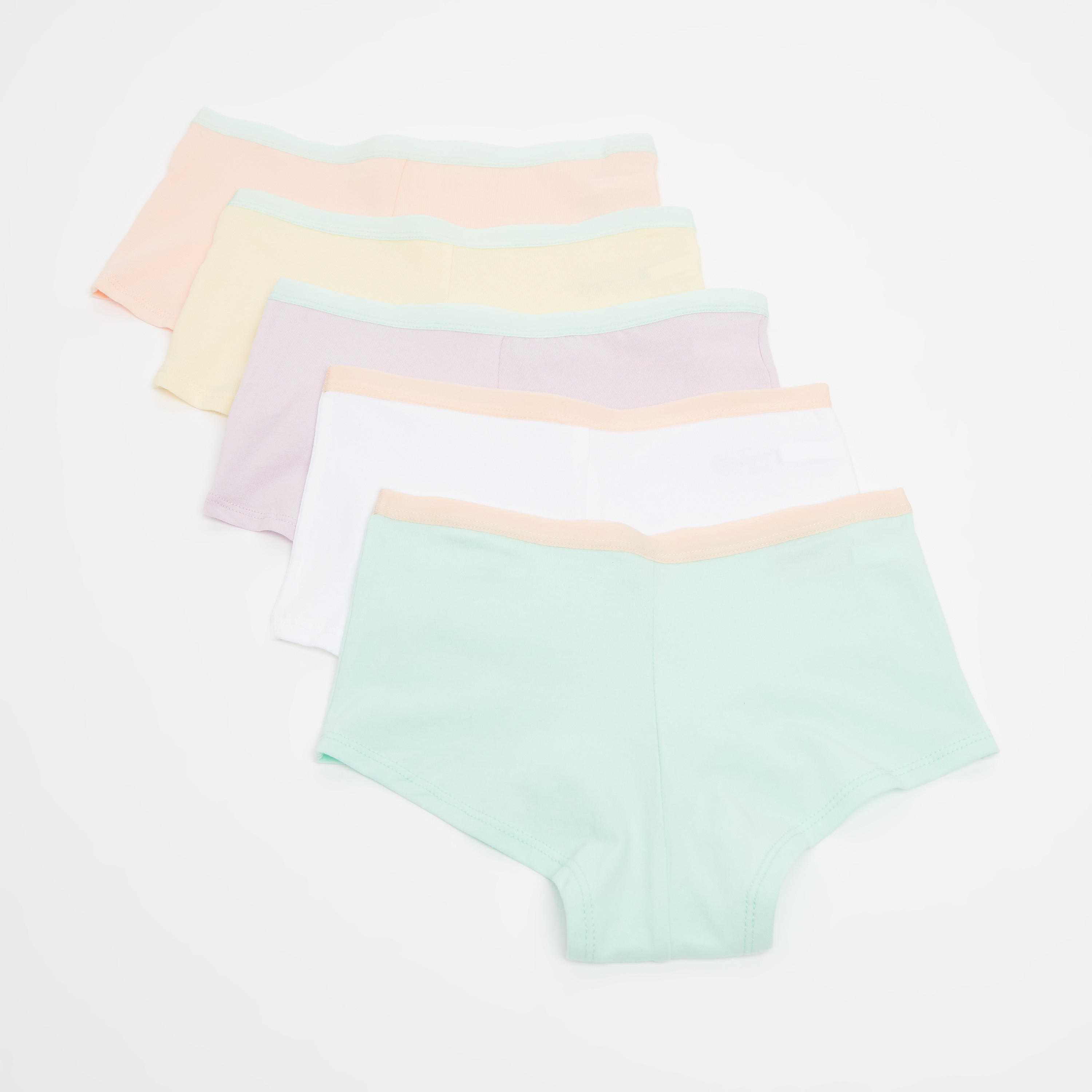سراويل داخلية بوي شورت متنوعة بخصر مطاطي - طقم من 5 قطع-women-clothing-lingerie-panties-image-3