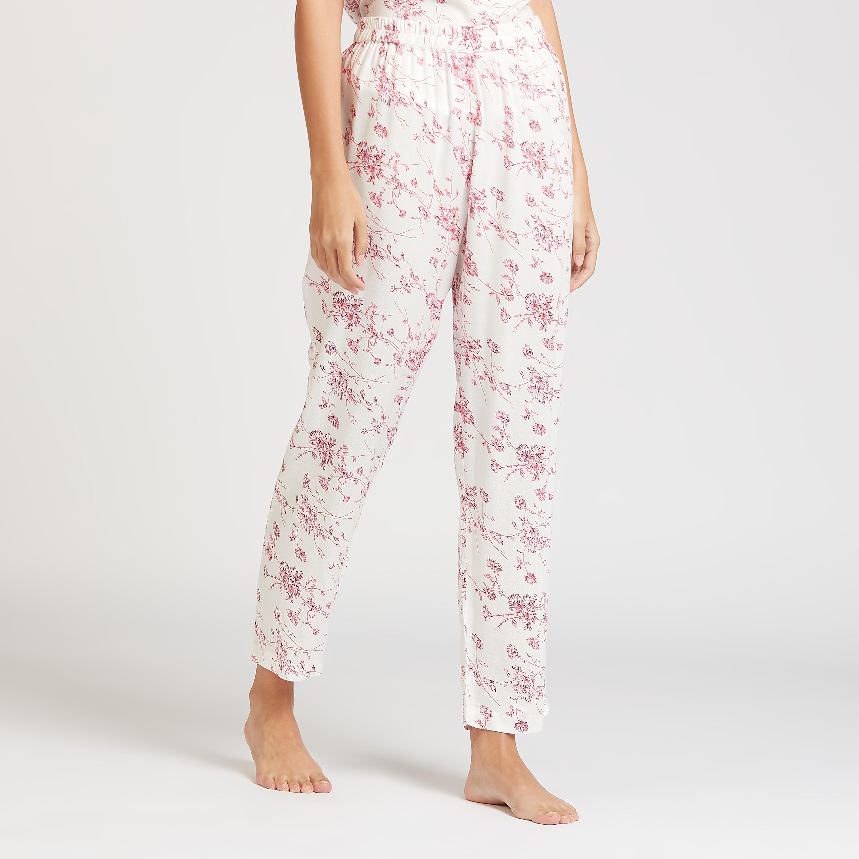 Printed V-neck Top and Full Length Pyjama Set-women-clothing-nightwear-pyjamas-longsets-image-5