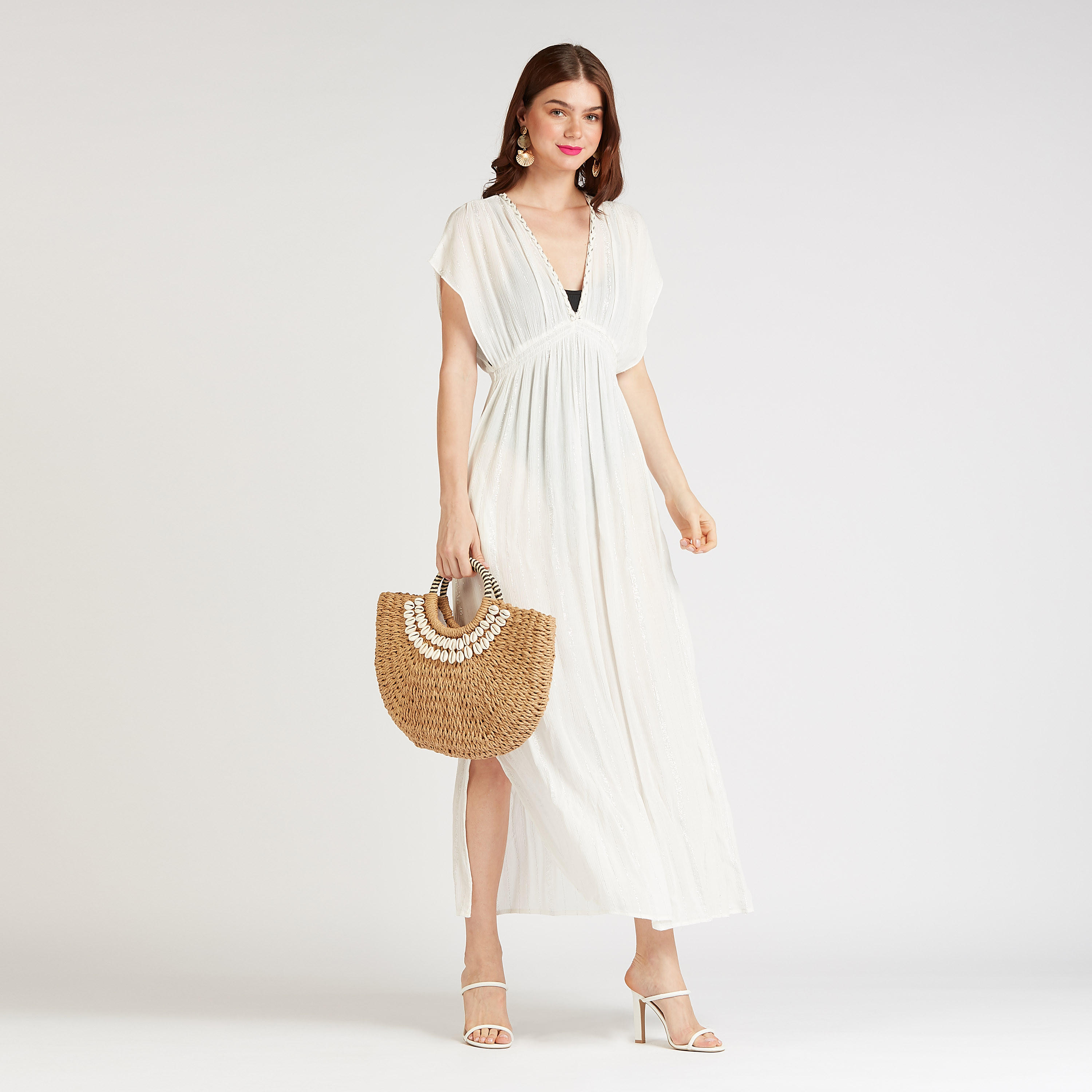 فستان بارز الملمس إيه لاين طويل بأكمام ممتدة-women-clothing-swimandbeach-beachwear-image-4