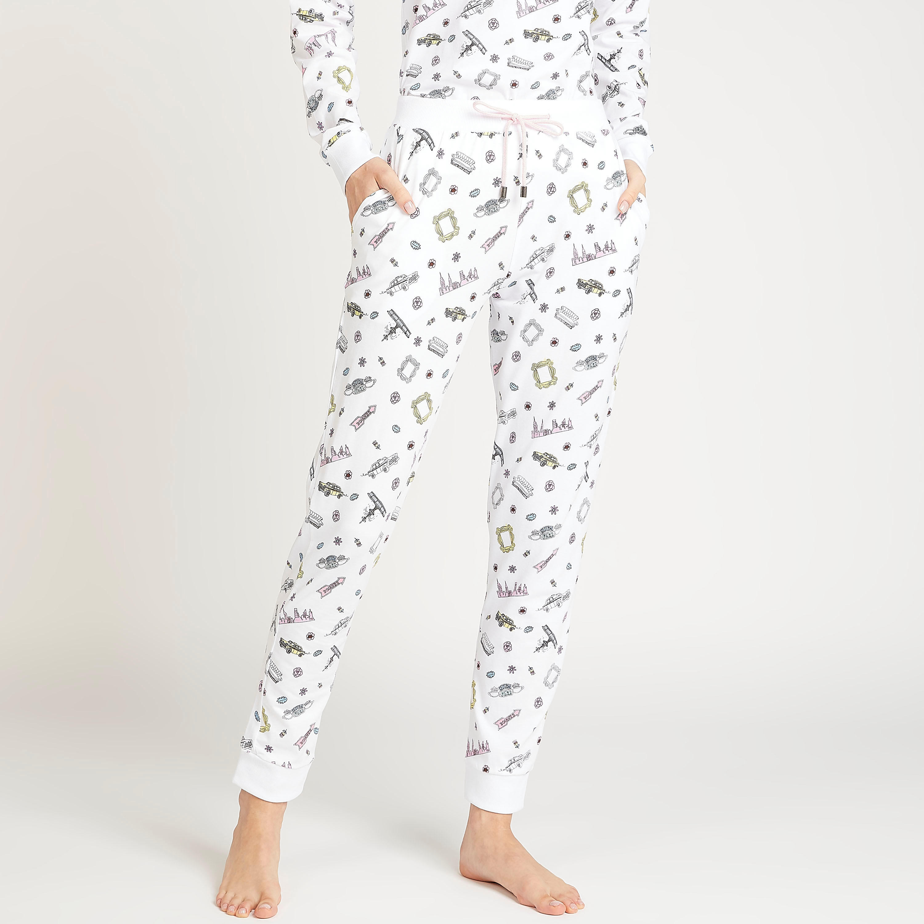 Sustainable Typographic Print T-shirt and Pyjama Set-women-clothing-nightwear-pyjamas-longsets-image-5
