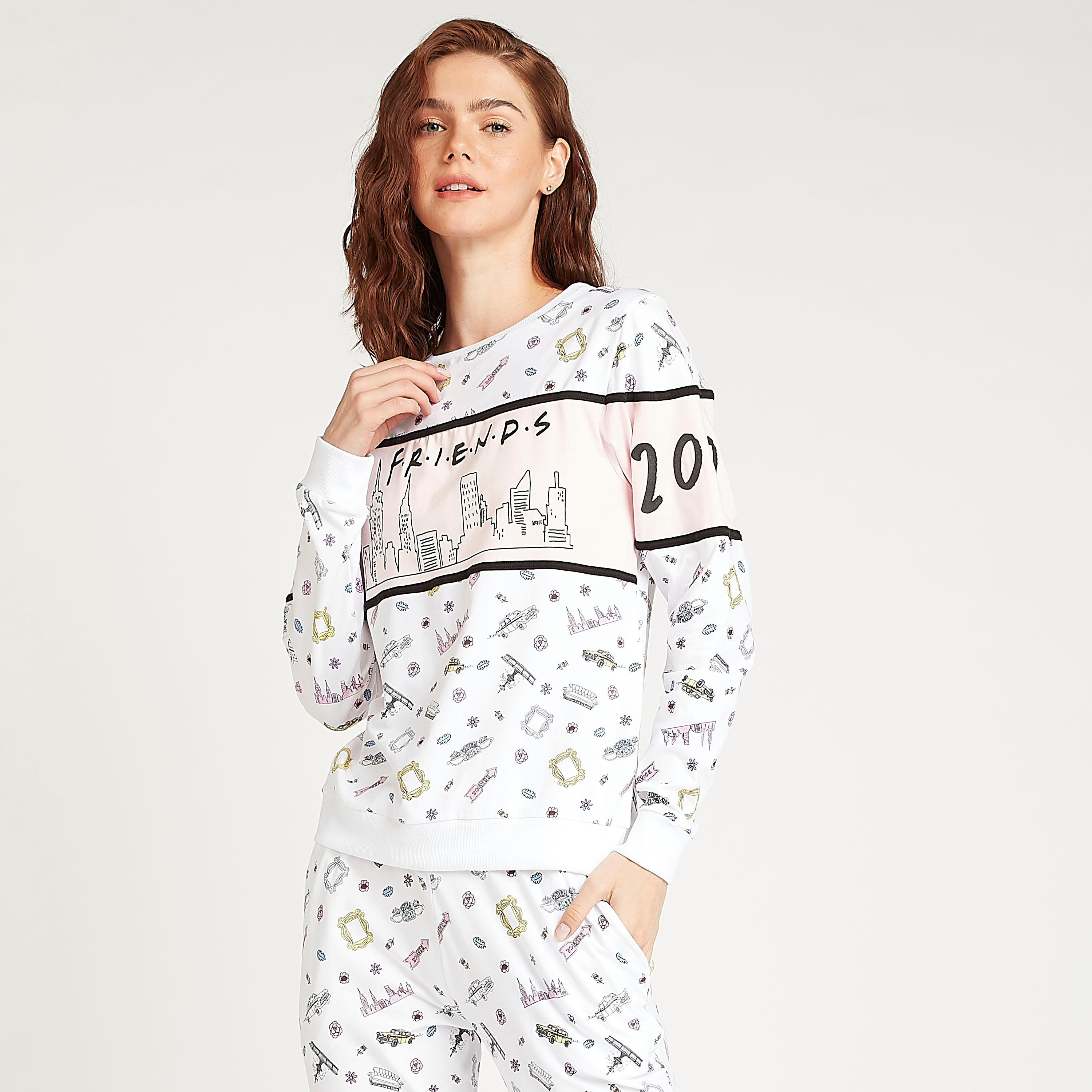 Sustainable Typographic Print T-shirt and Pyjama Set-women-clothing-nightwear-pyjamas-longsets-image-6