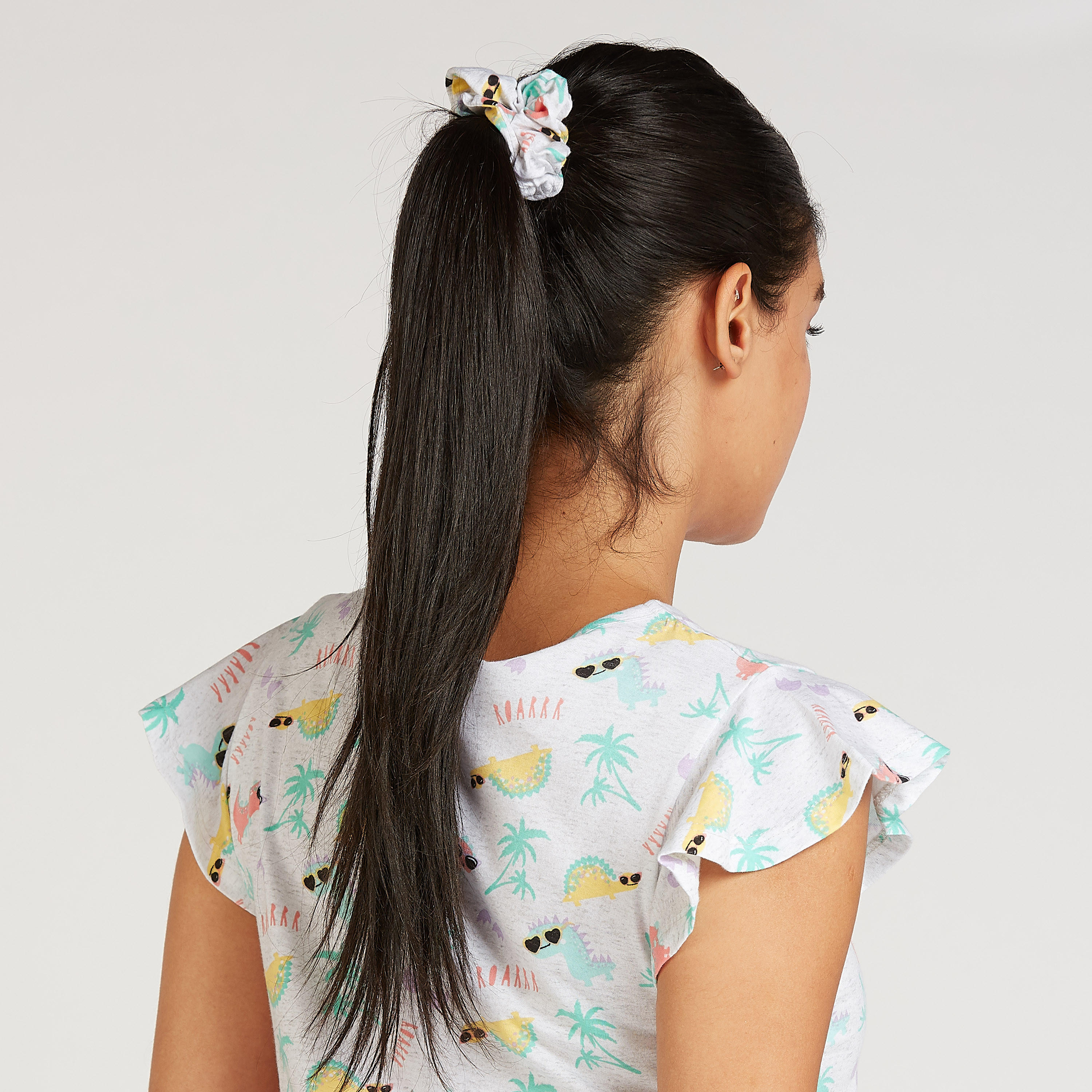 فستان نوم بياقة ضيّقة وأكمام كاب بطبعات- طقم من قطعتين-women-clothing-nightwear-nighties-image-6