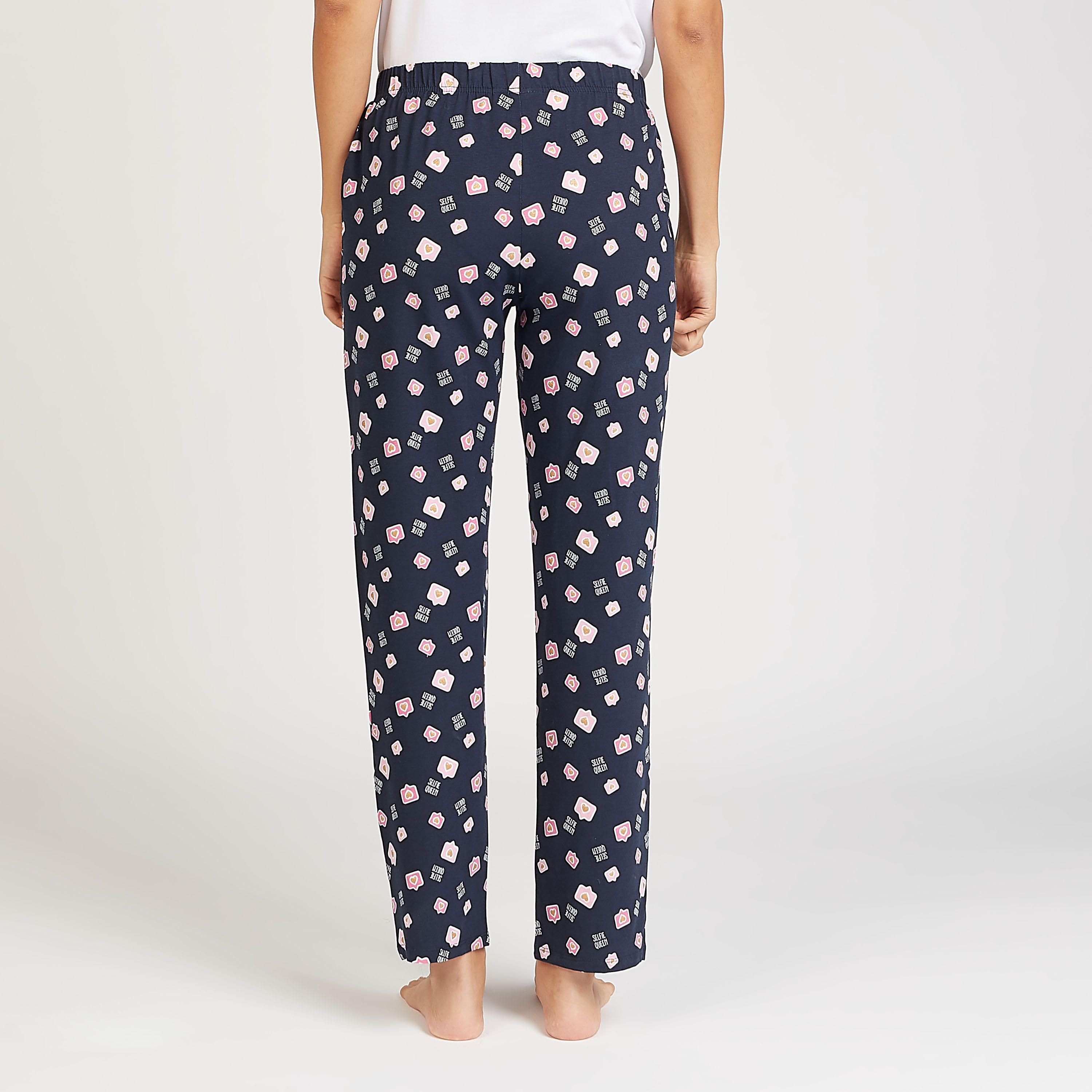 طقم ملابس نوم 3 قطع بطبعات-women-clothing-nightwear-pyjamas-longsets-image-1