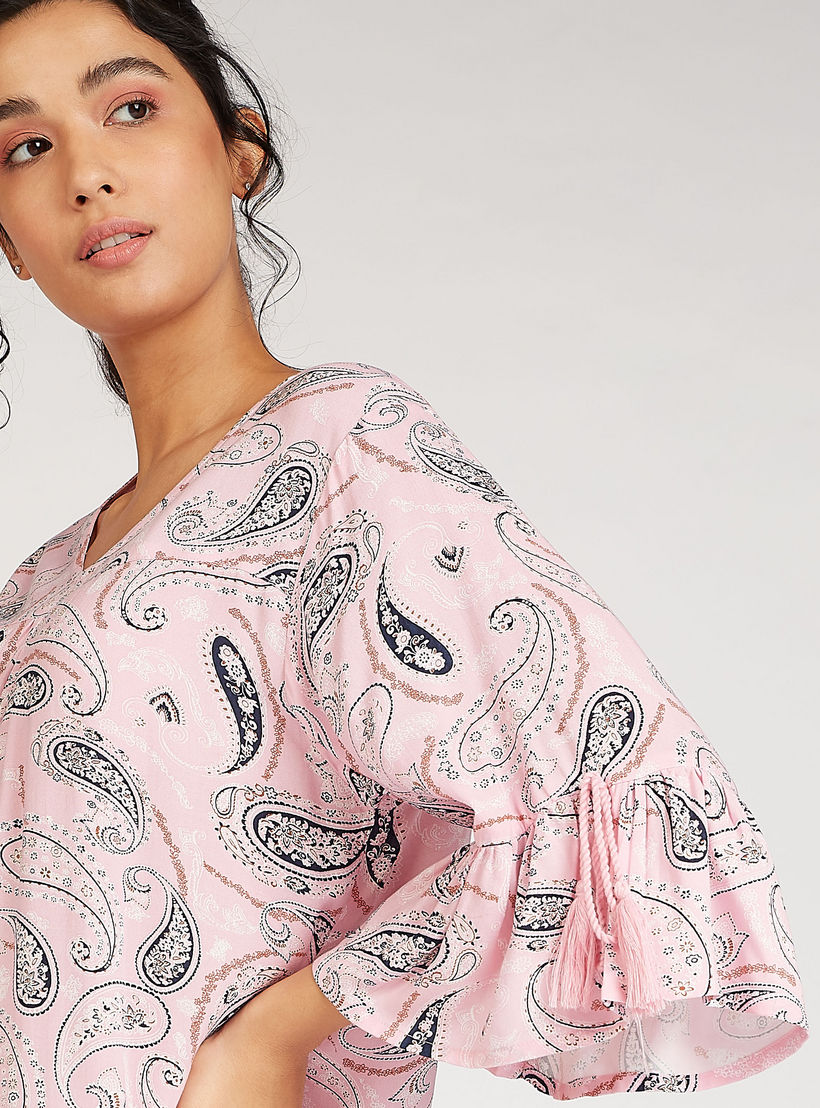 طقم فساتين نوم مستدامة متنوّعة بأكمام واسعة - قطعتين-women-clothing-nightwear-nighties-image-4