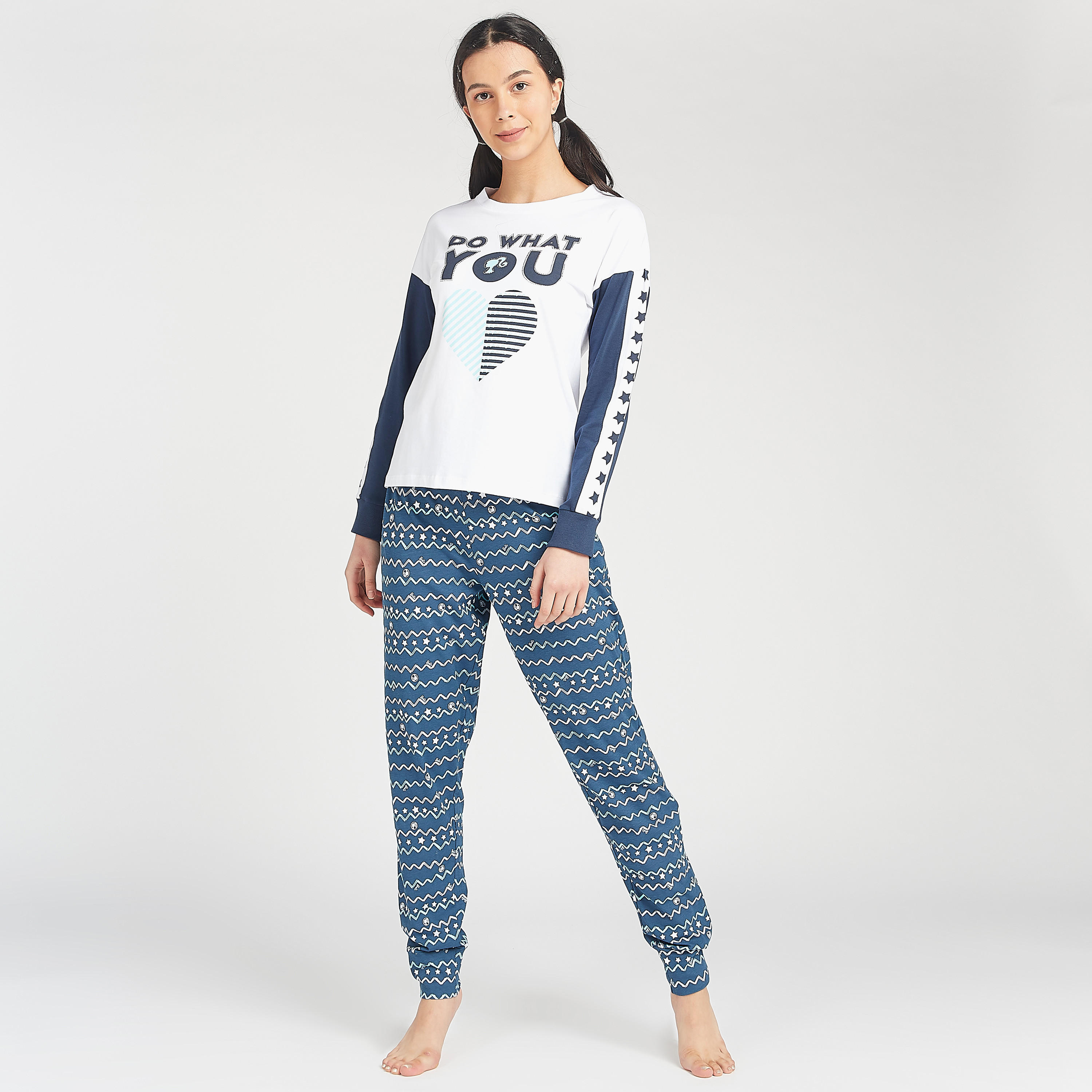Sustainable Printed Long Sleeves T-shirt and Full Length Pyjama Set-women-clothing-nightwear-pyjamas-longsets-image-3