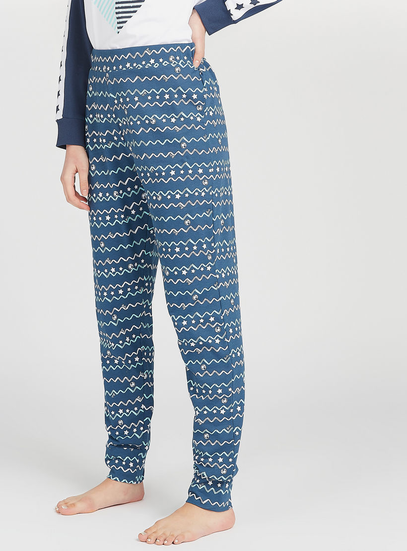 Sustainable Printed Long Sleeves T-shirt and Full Length Pyjama Set-women-clothing-nightwear-pyjamas-longsets-image-5