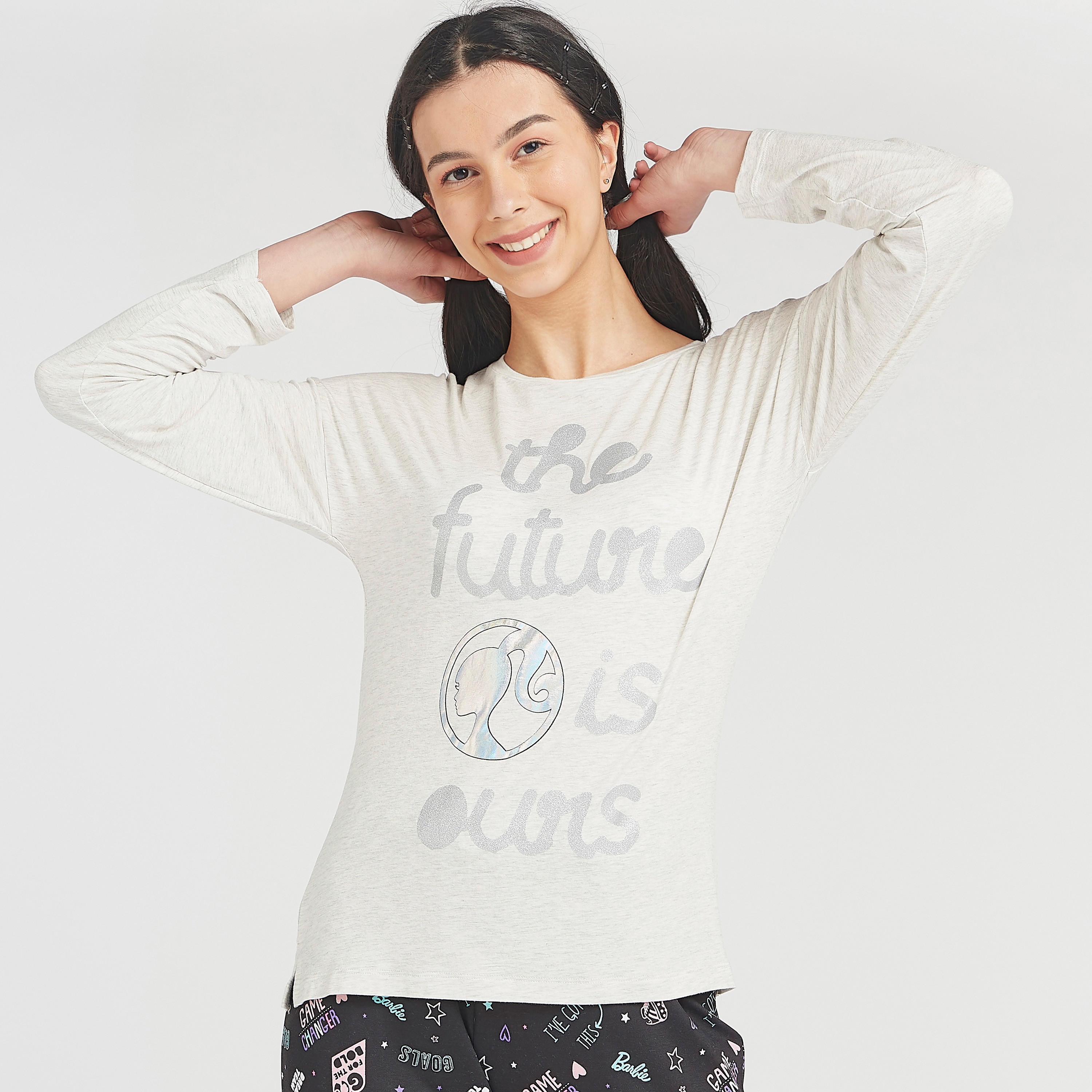طقم بيجاما مستدام وقميص بأكمام طويلة وطبعات-women-clothing-nightwear-pyjamas-longsets-image-2