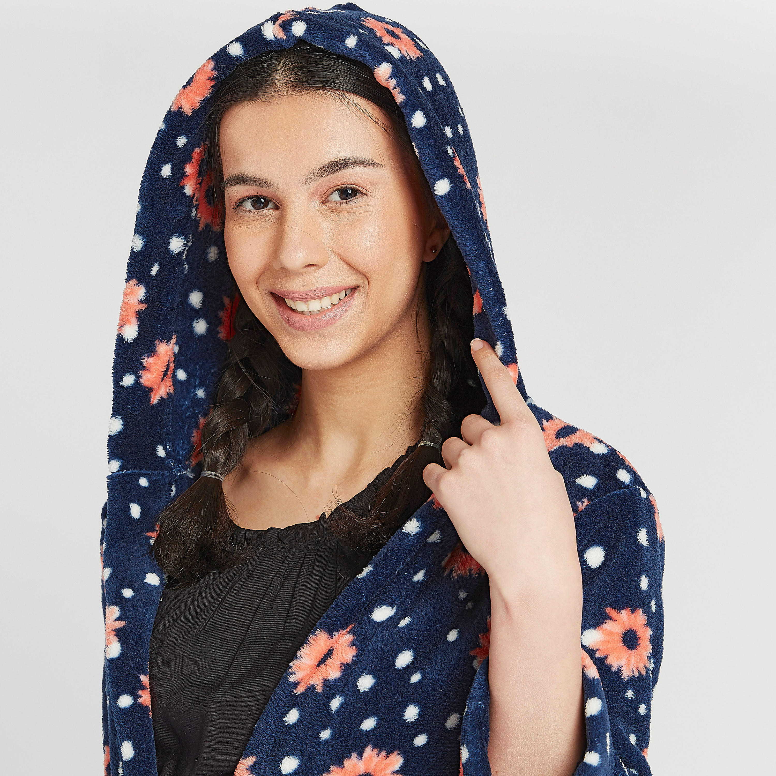 روب بأكمام طويلة ورباط وطبعات أزهار-women-clothing-nightwear-robes-image-5