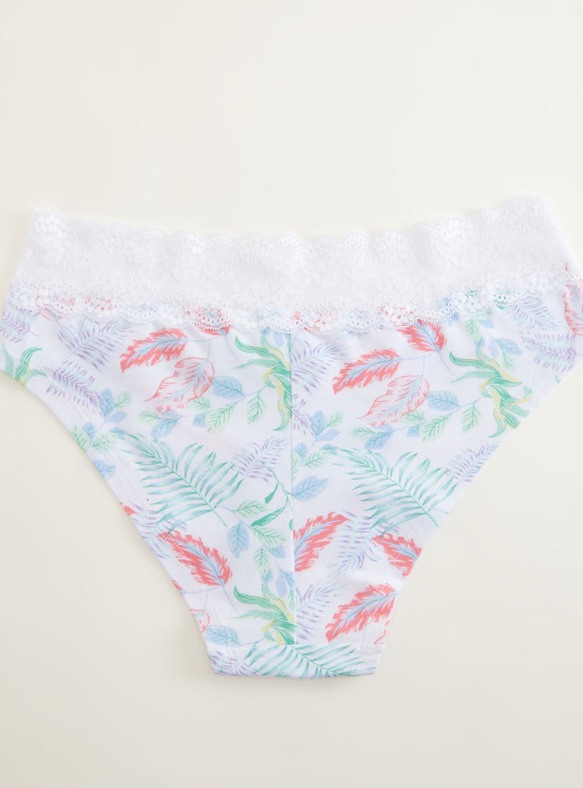سراويل داخلية هيبستر بخصر مطاطي وتفاصيل دانتيل وطبعات-women-clothing-lingerie-panties-image-3