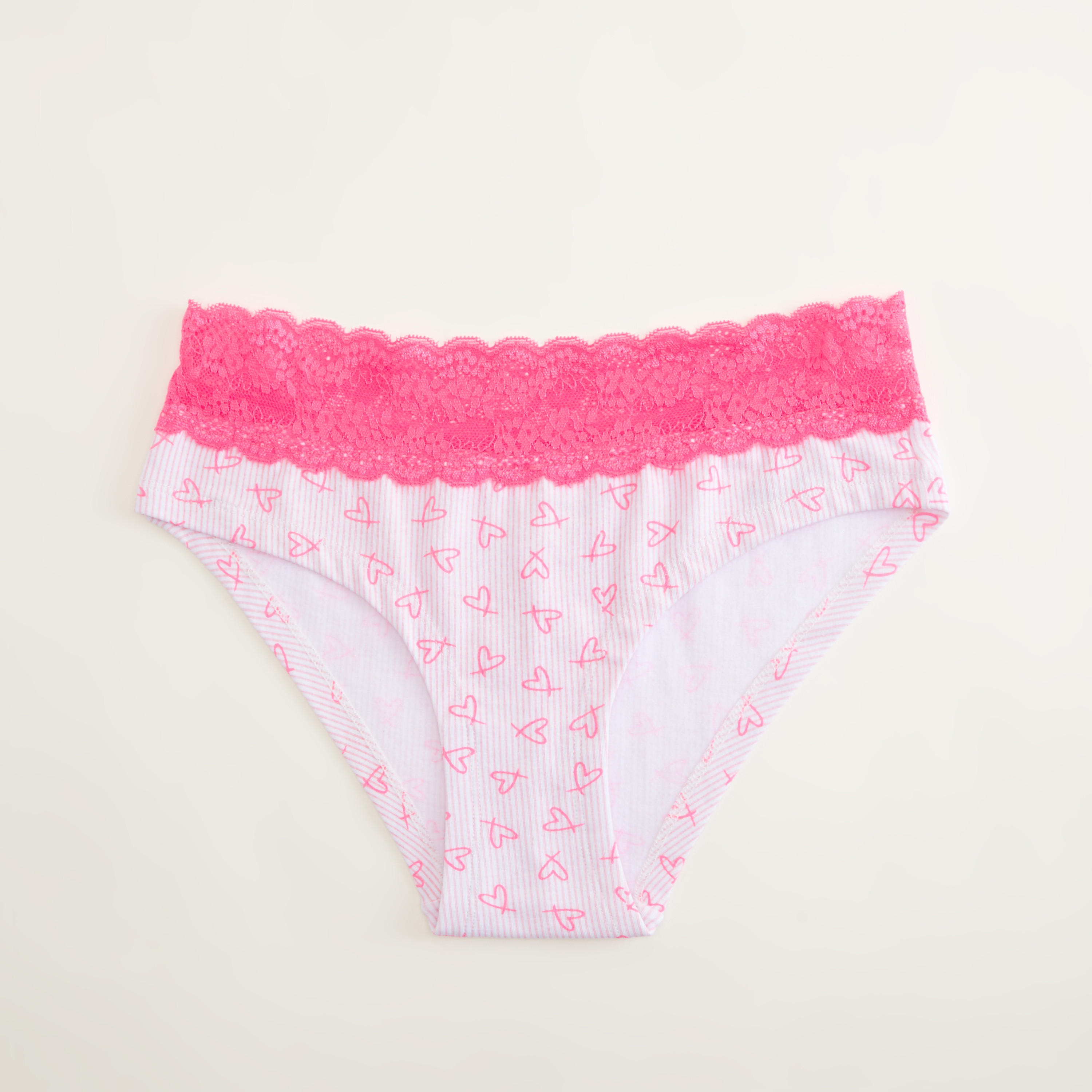 سراويل داخلية هيبستر بخصر مطاطي وتفاصيل دانتيل وطبعات-women-clothing-lingerie-panties-image-1