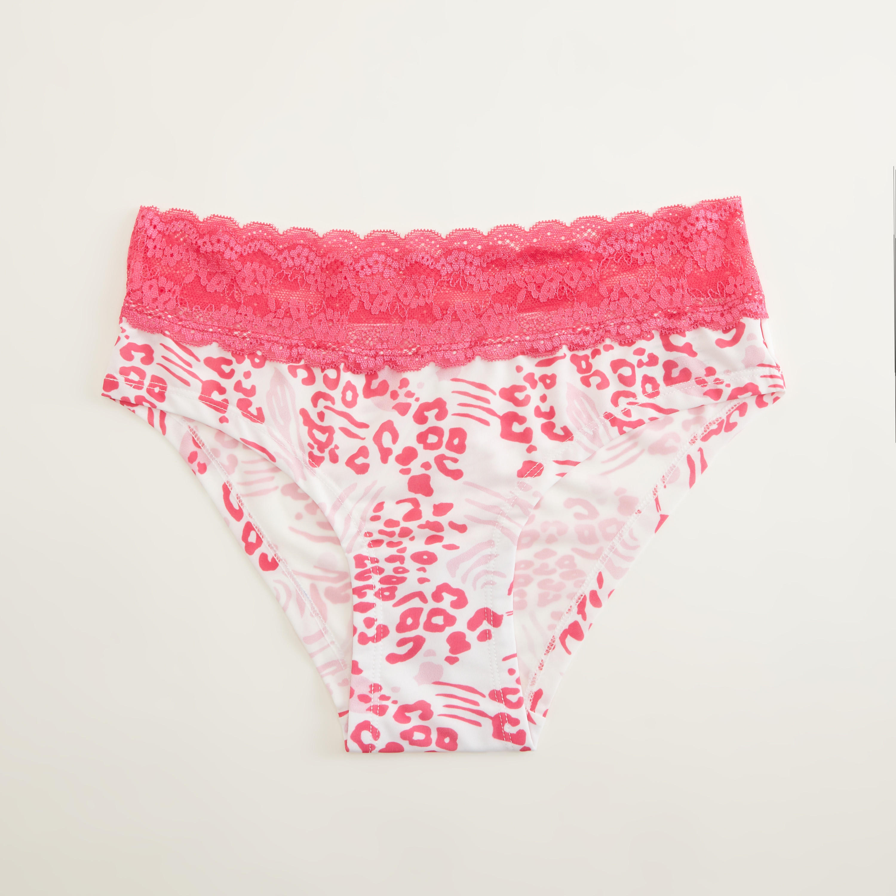 سراويل داخلية هيبستر بخصر مطاطي وتفاصيل دانتيل وطبعات-women-clothing-lingerie-panties-image-1