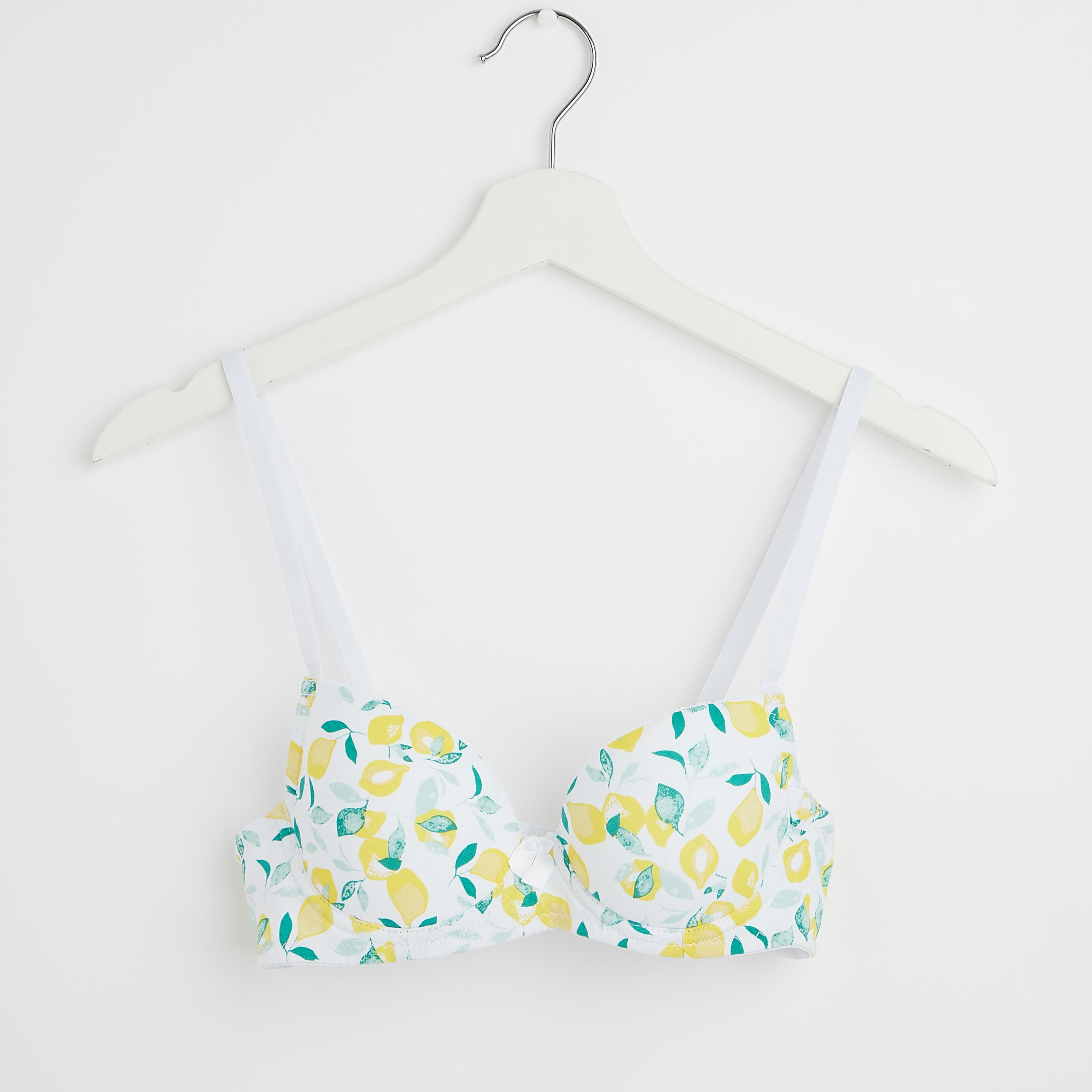صدريّة بلانج مبطّنة بطبعات وخطّاف وحلقة إغلاق وزينة فيونكة-women-clothing-lingerie-bras-image-1
