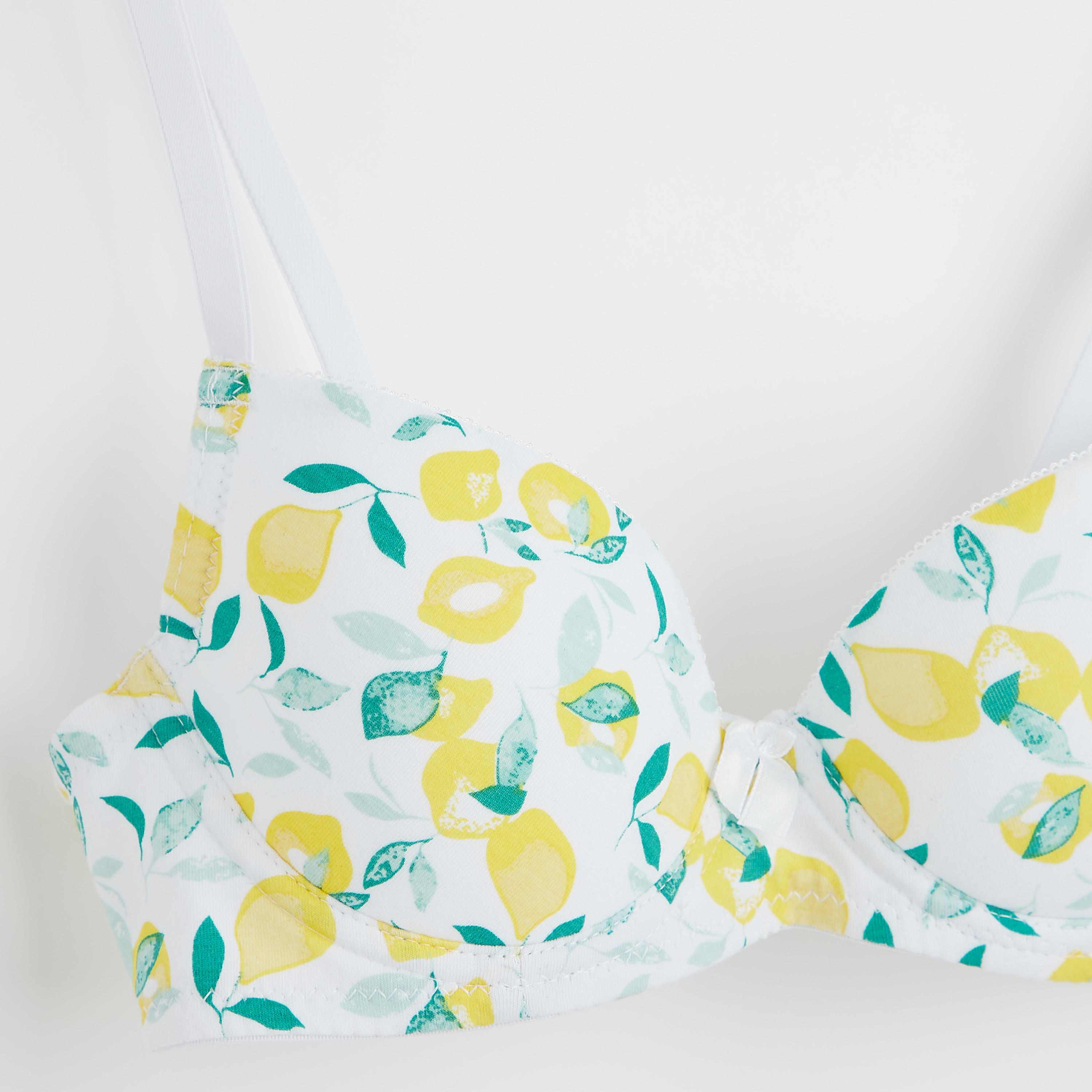 صدريّة بلانج مبطّنة بطبعات وخطّاف وحلقة إغلاق وزينة فيونكة-women-clothing-lingerie-bras-image-2