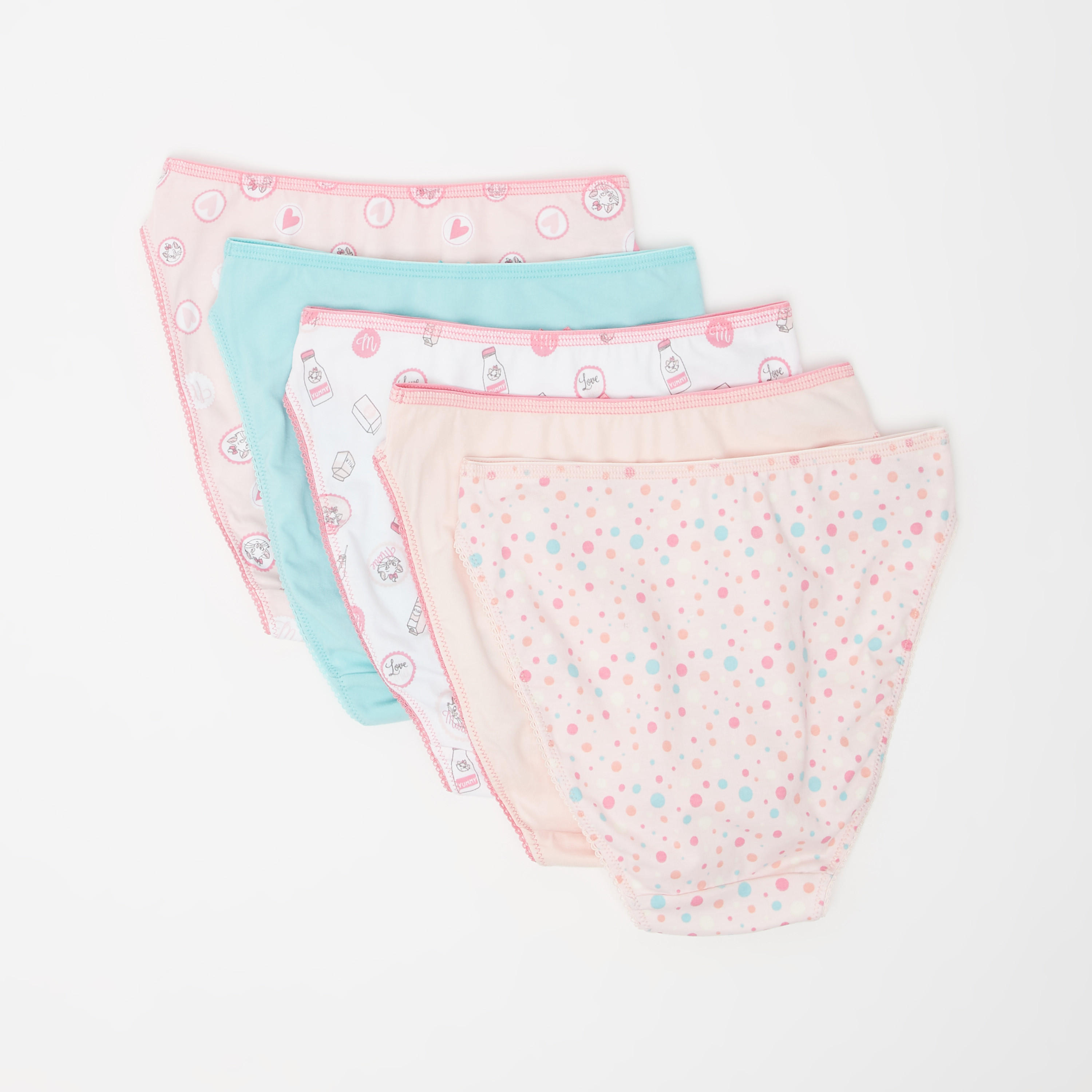 سراويل قطنية مستدامة بطبعات طقم من 5 قطع-women-clothing-lingerie-panties-image-2