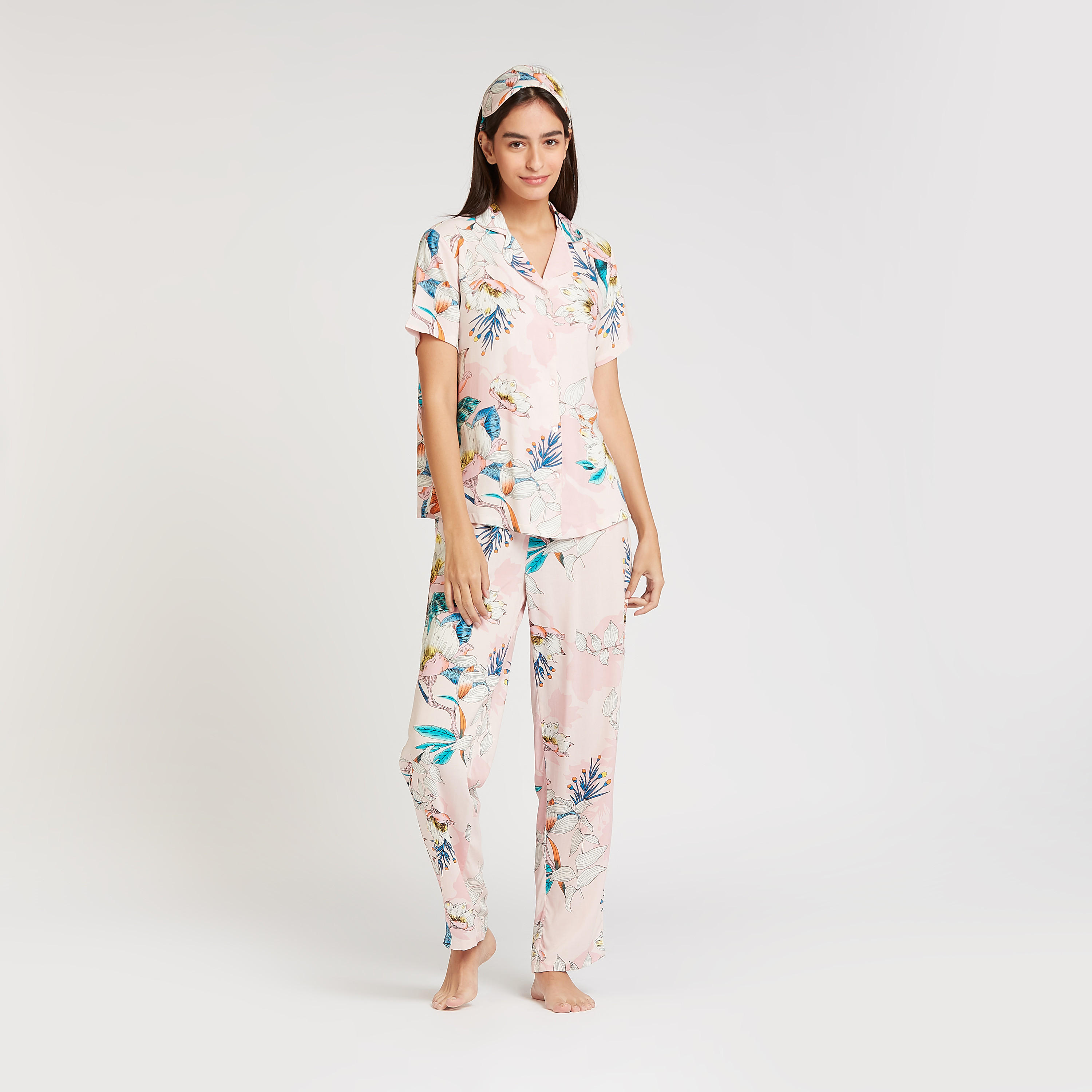 Sustainable Printed 3-Piece Nightwear Set-women-clothing-nightwear-pyjamas-longsets-image-1