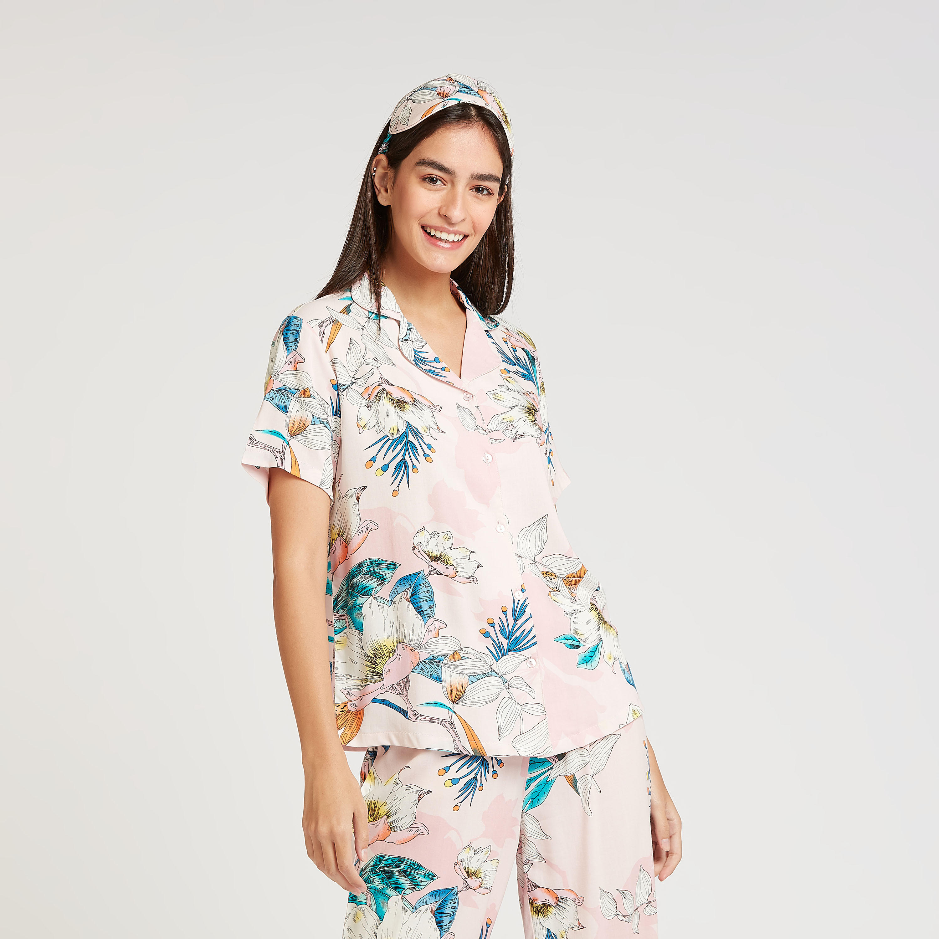 Sustainable Printed 3-Piece Nightwear Set-women-clothing-nightwear-pyjamas-longsets-image-2