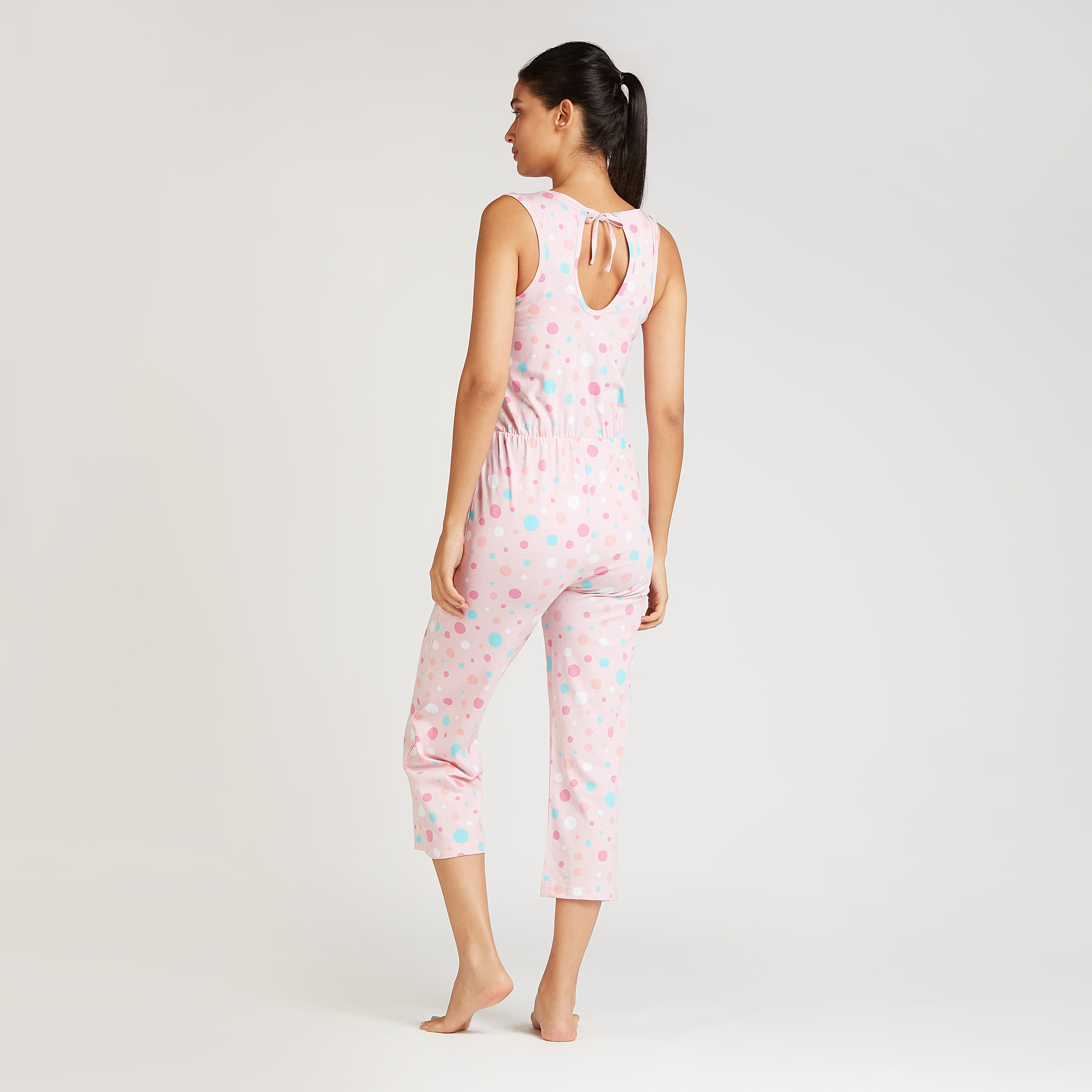 أفرول مستدام دون أكمام بطبعات ماري وأربطة-women-clothing-nightwear-nighties-image-3