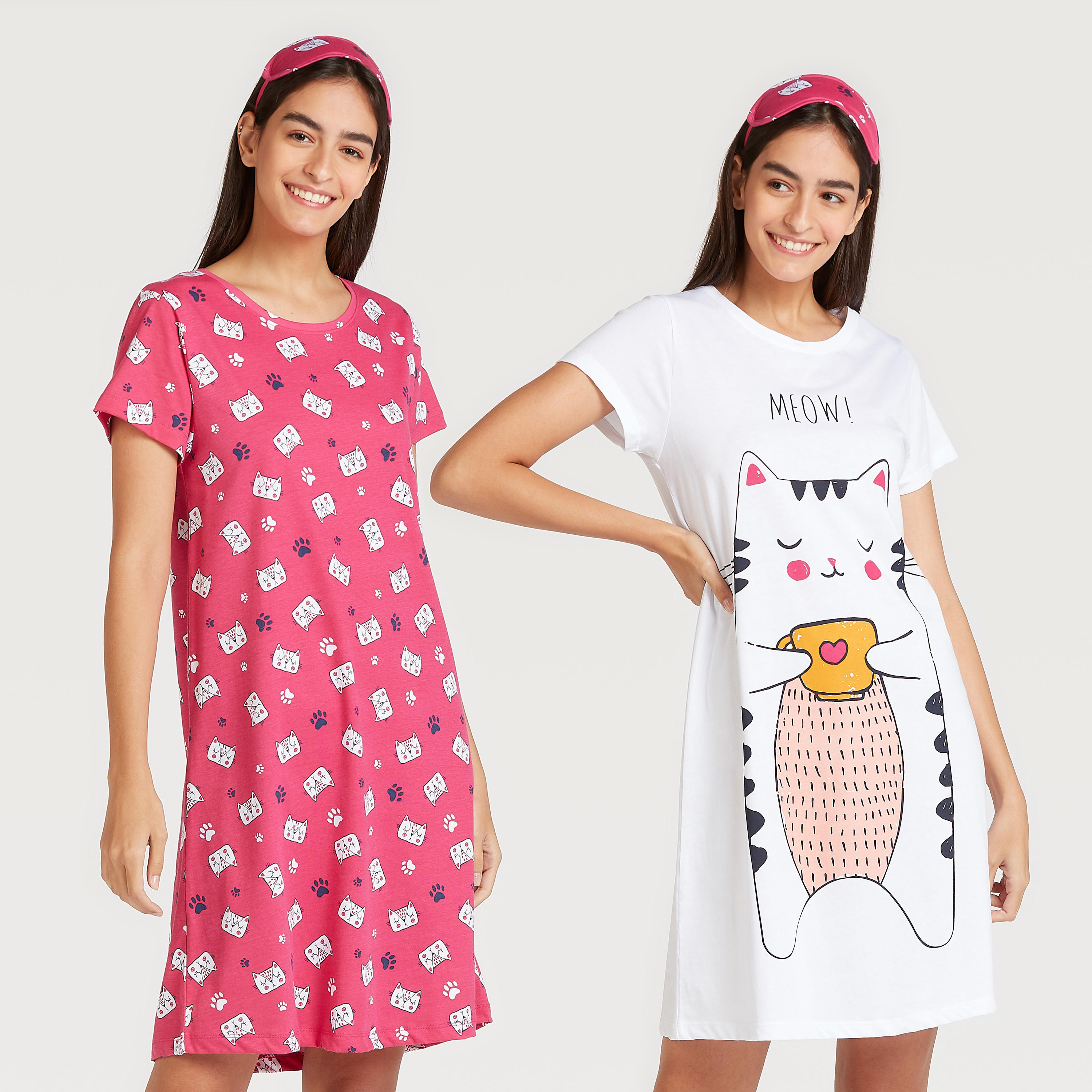 طقم ملابس نوم مستدام - 3 قطع-women-clothing-nightwear-nighties-image-1