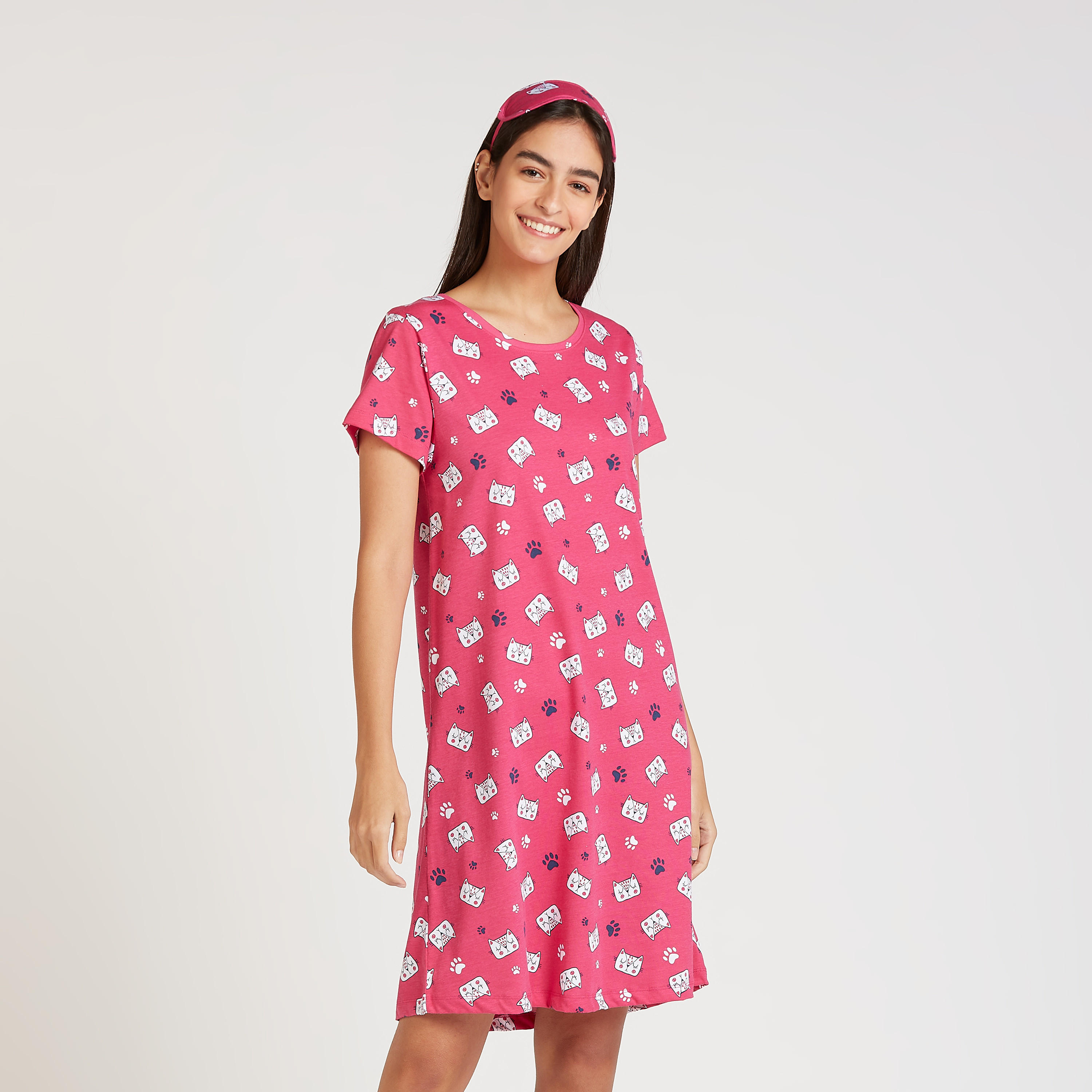 طقم ملابس نوم مستدام - 3 قطع-women-clothing-nightwear-nighties-image-2