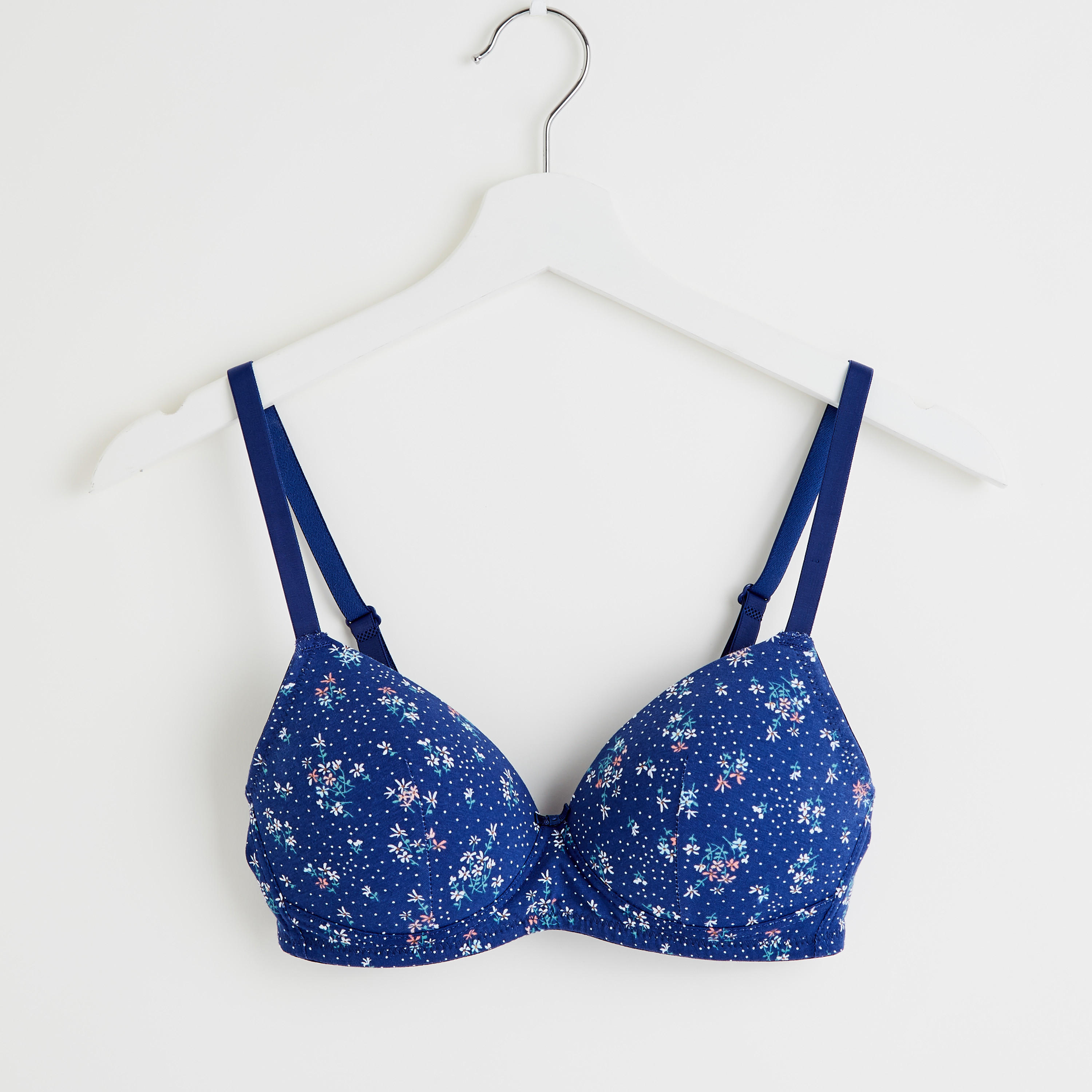 صدرية تيشيرت مبطنة بخطآف إغلاق و طبعات أزهار-women-clothing-lingerie-bras-image-1