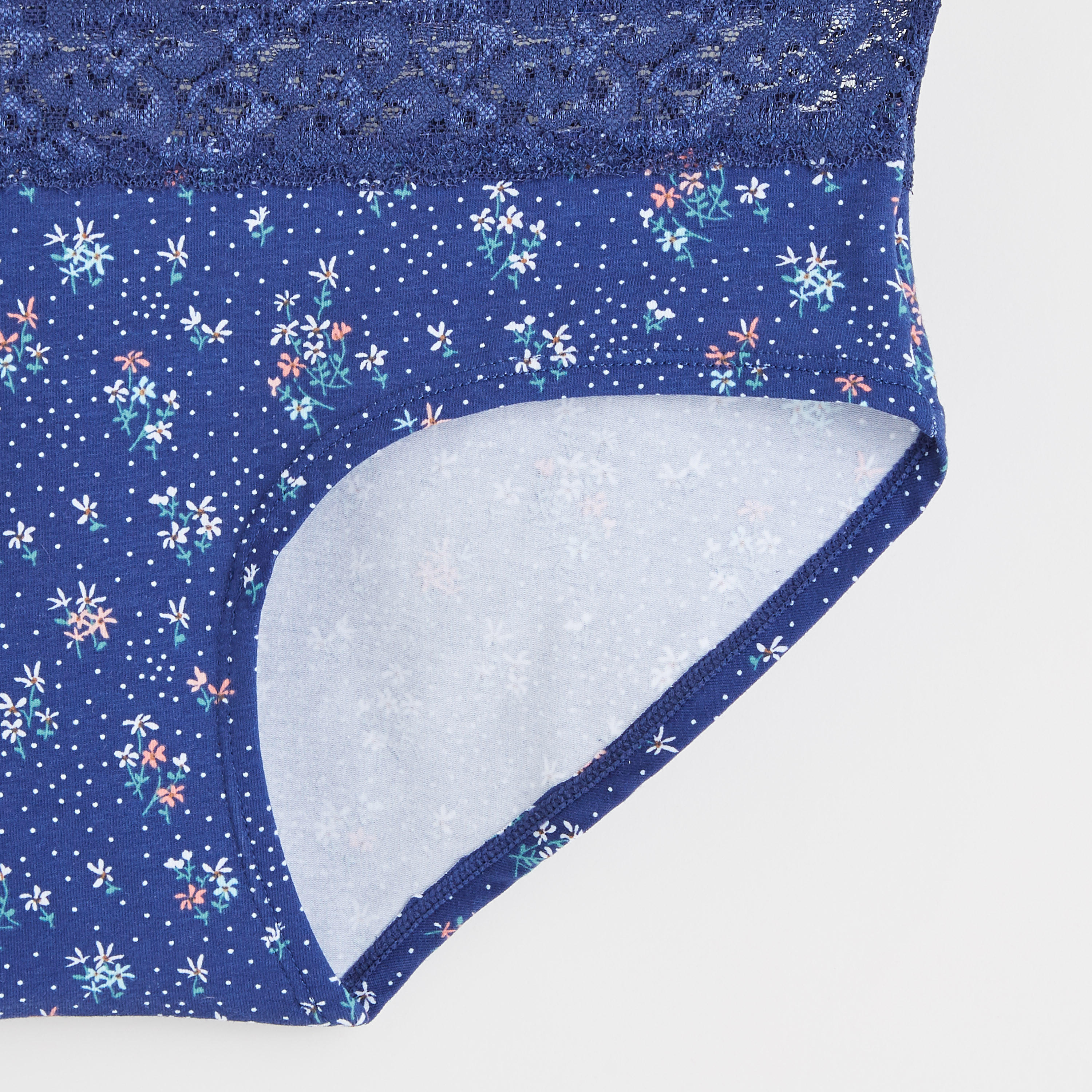 Floral Print Briefs with Lace Detail and Elasticised Waistband-women-clothing-lingerie-panties-image-2