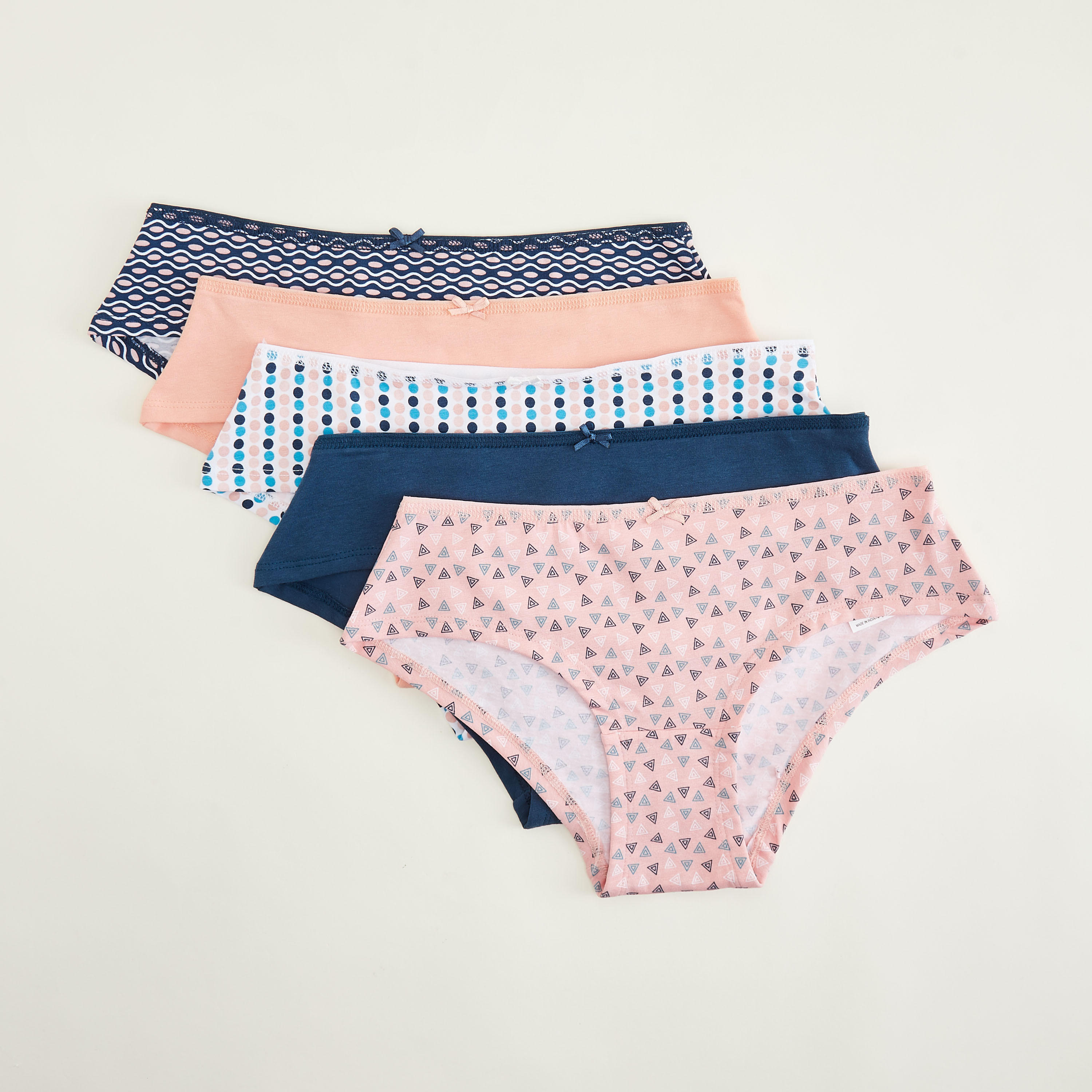 Set of 5 - Assorted Hipsters with Bow Detail-women-clothing-lingerie-panties-image-1