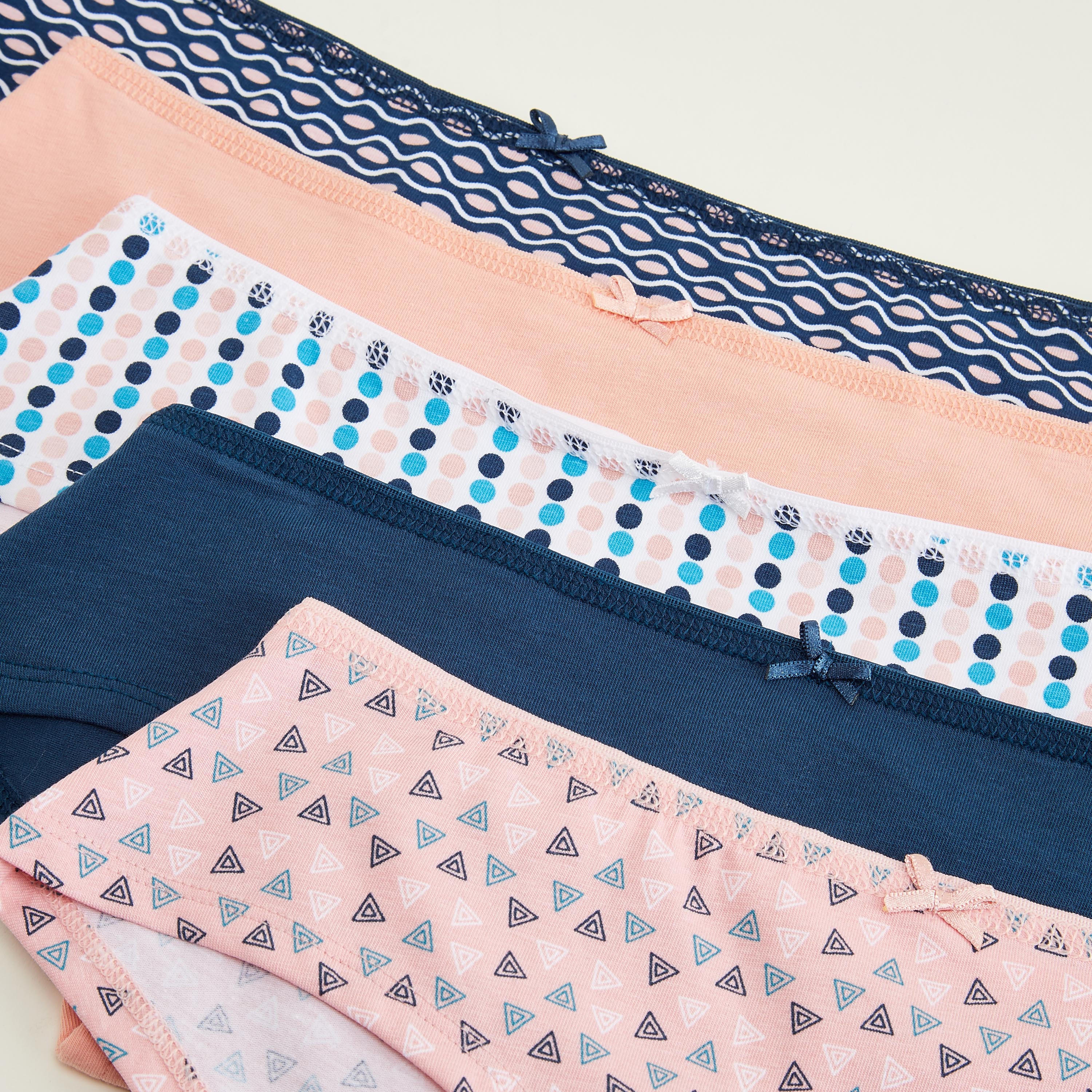 Set of 5 - Assorted Hipsters with Bow Detail-women-clothing-lingerie-panties-image-2