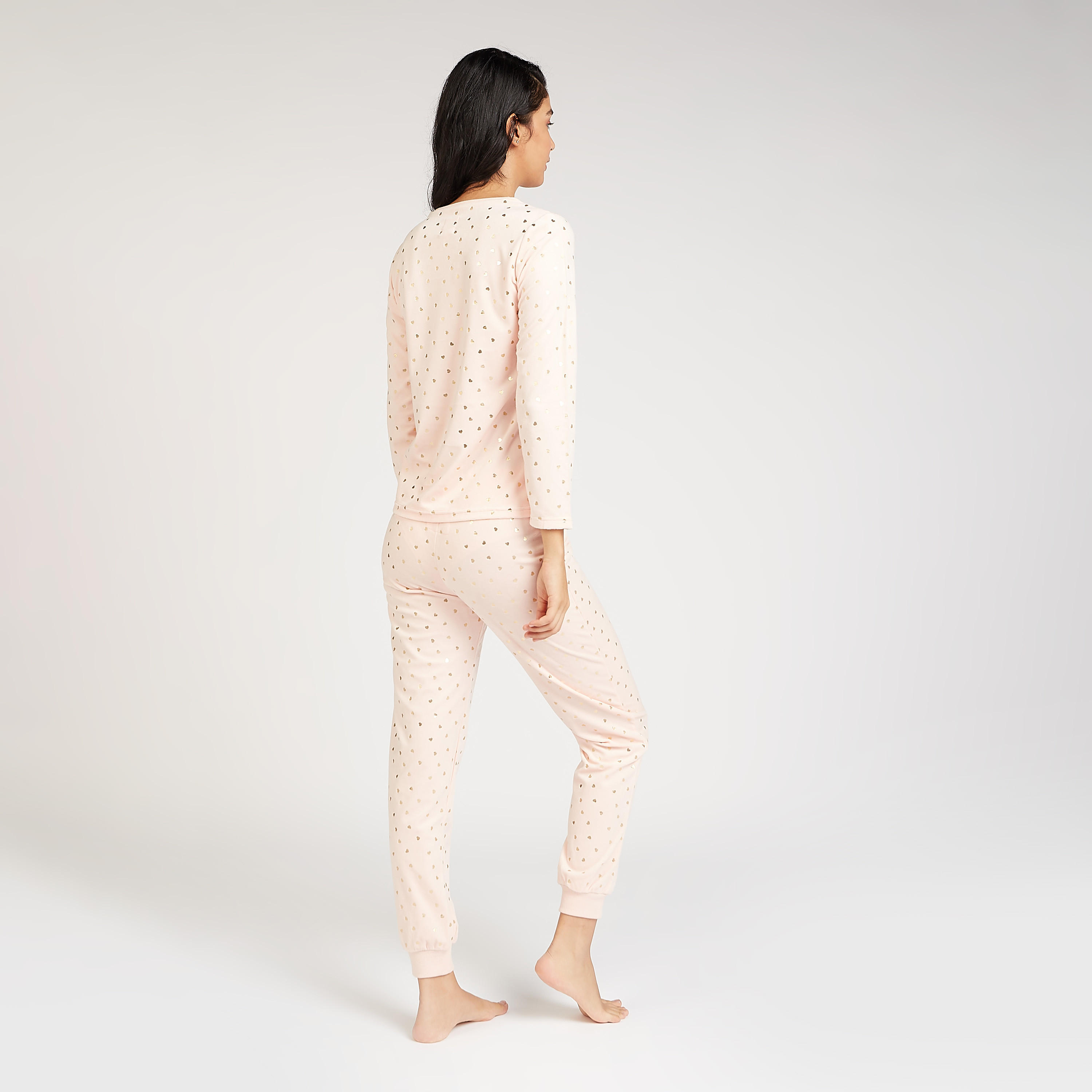 طقم مستدام بيجاما وتيشيرت بطبعات وأكمام طويلة-women-clothing-nightwear-pyjamas-longsets-image-3