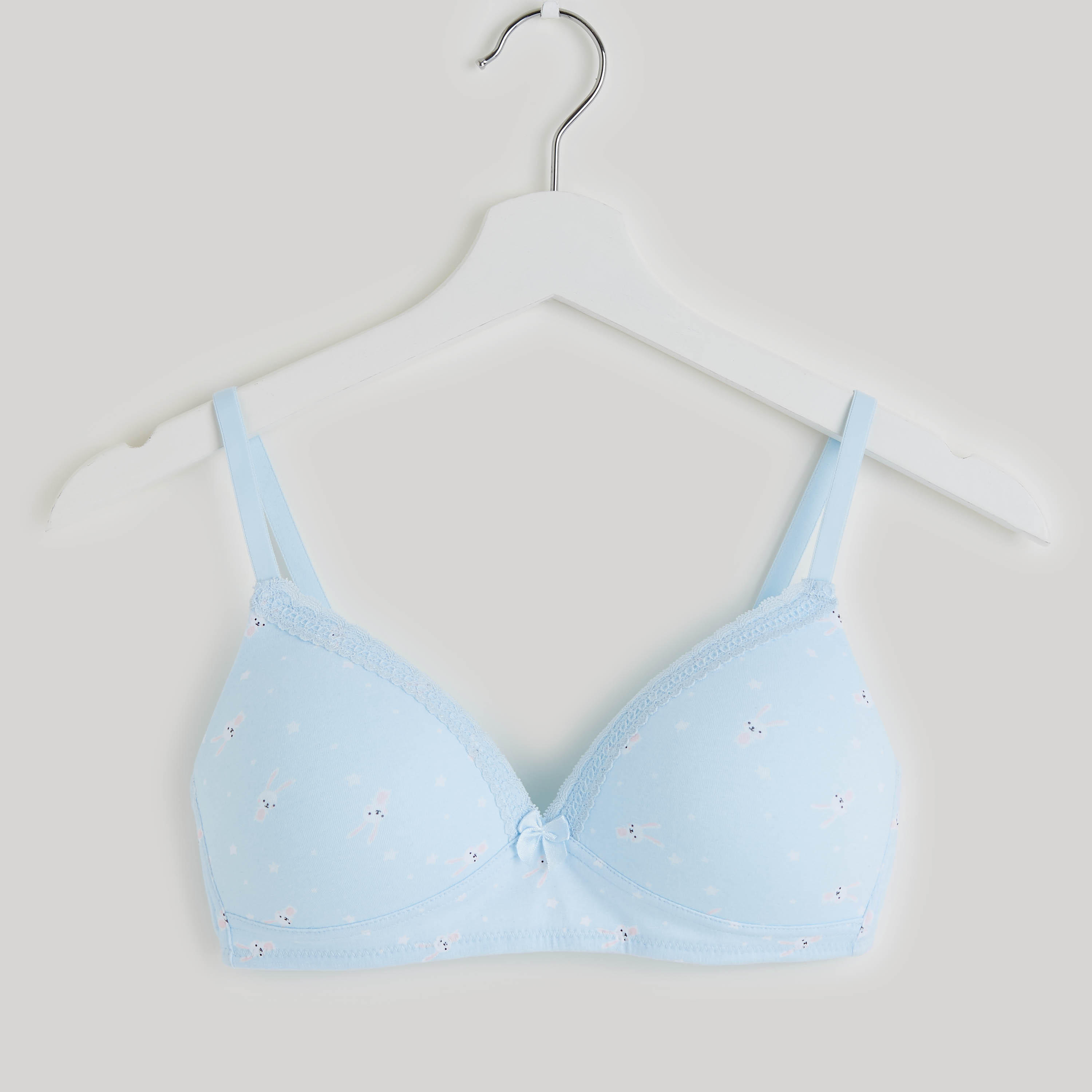 صدريّة تيشيرت مبطّنة متنوّعة بتفاصيل فيونكة - طقم من قطعتين-women-clothing-lingerie-bras-image-2