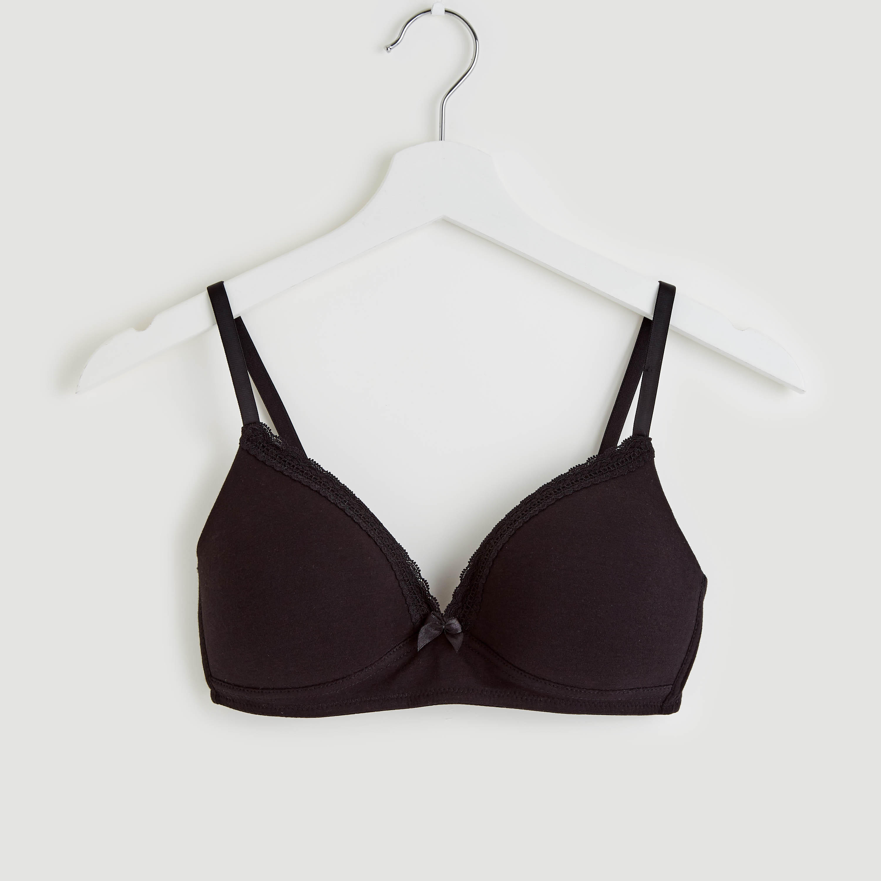 صدريّة تيشيرت مبطّنة متنوّعة بتفاصيل فيونكة - طقم من قطعتين-women-clothing-lingerie-bras-image-4